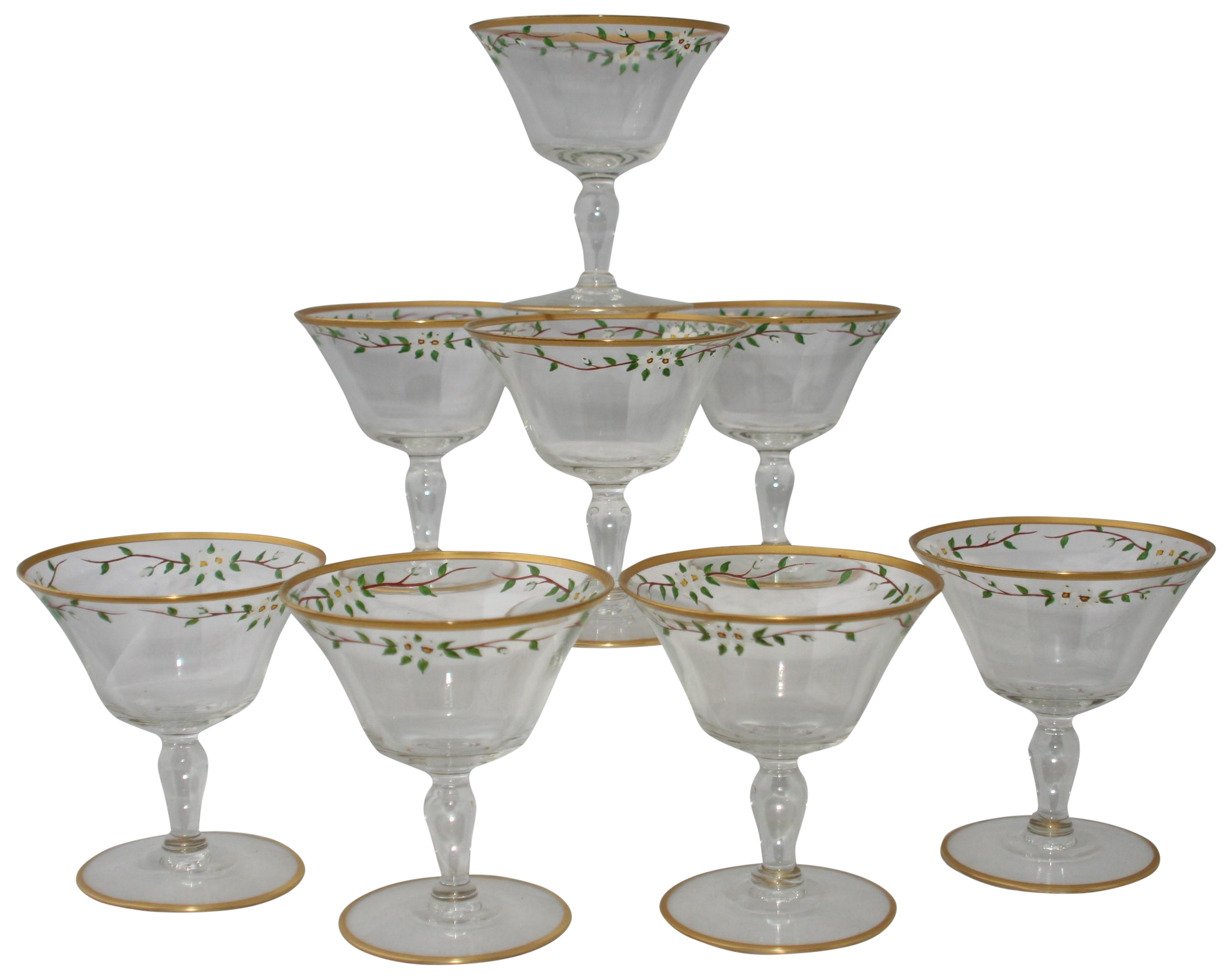 Vintage Footed Cocktail Glasses Set of 8 Chairish