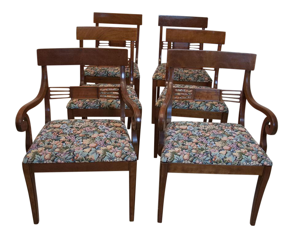 Philippine Mahogany Dining Chairs Set of 6 Chairish