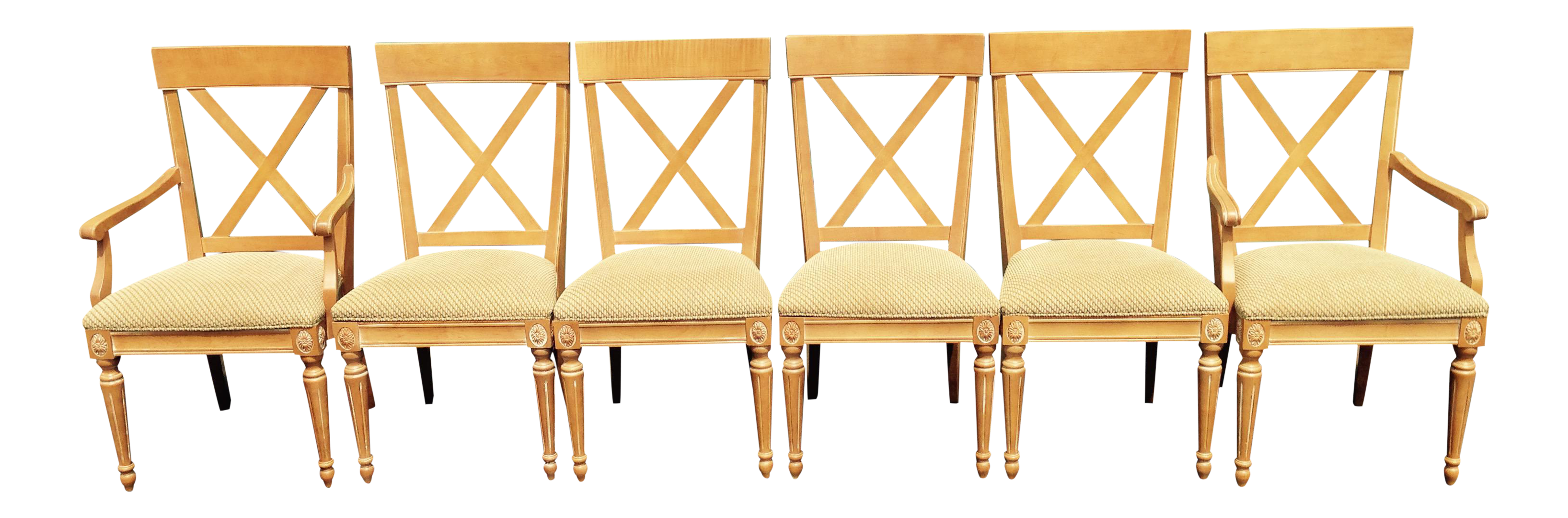 Ethan Allen Swedish Home Whitewashed Maple Dining Chairs Set Of 6   Ethan Allen Swedish Home Whitewashed Maple Dining Chairs Set Of 6 3103