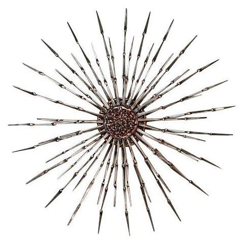 Image of Welded Metal Nail u0026 Bronze Starburst Wall Art