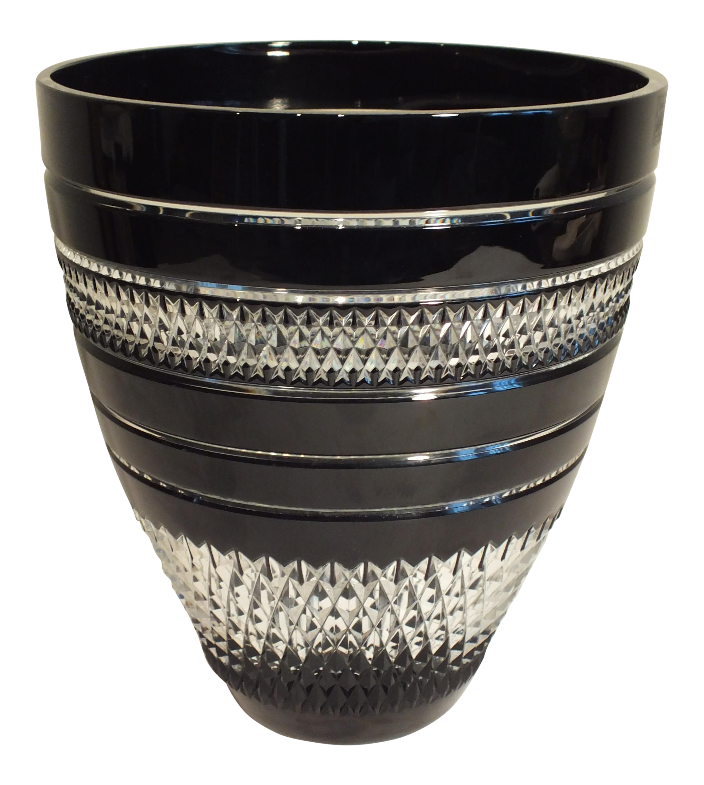 John Rocha Black Voya Vase for Waterford Chairish