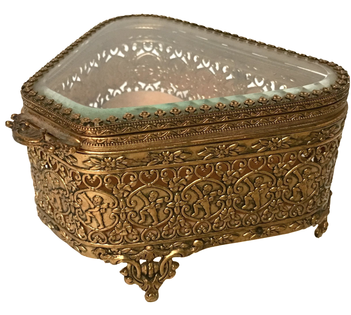Gold Ormolu Jewelry Casket Chairish