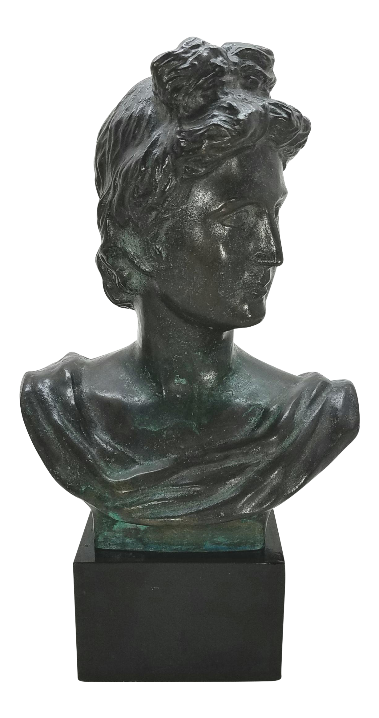 Vintage Bronze Sculpture of David Bust Chairish