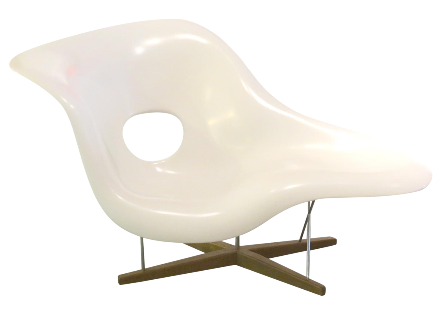 Vintage Eames Vitra White La Chaise Chair Chairish