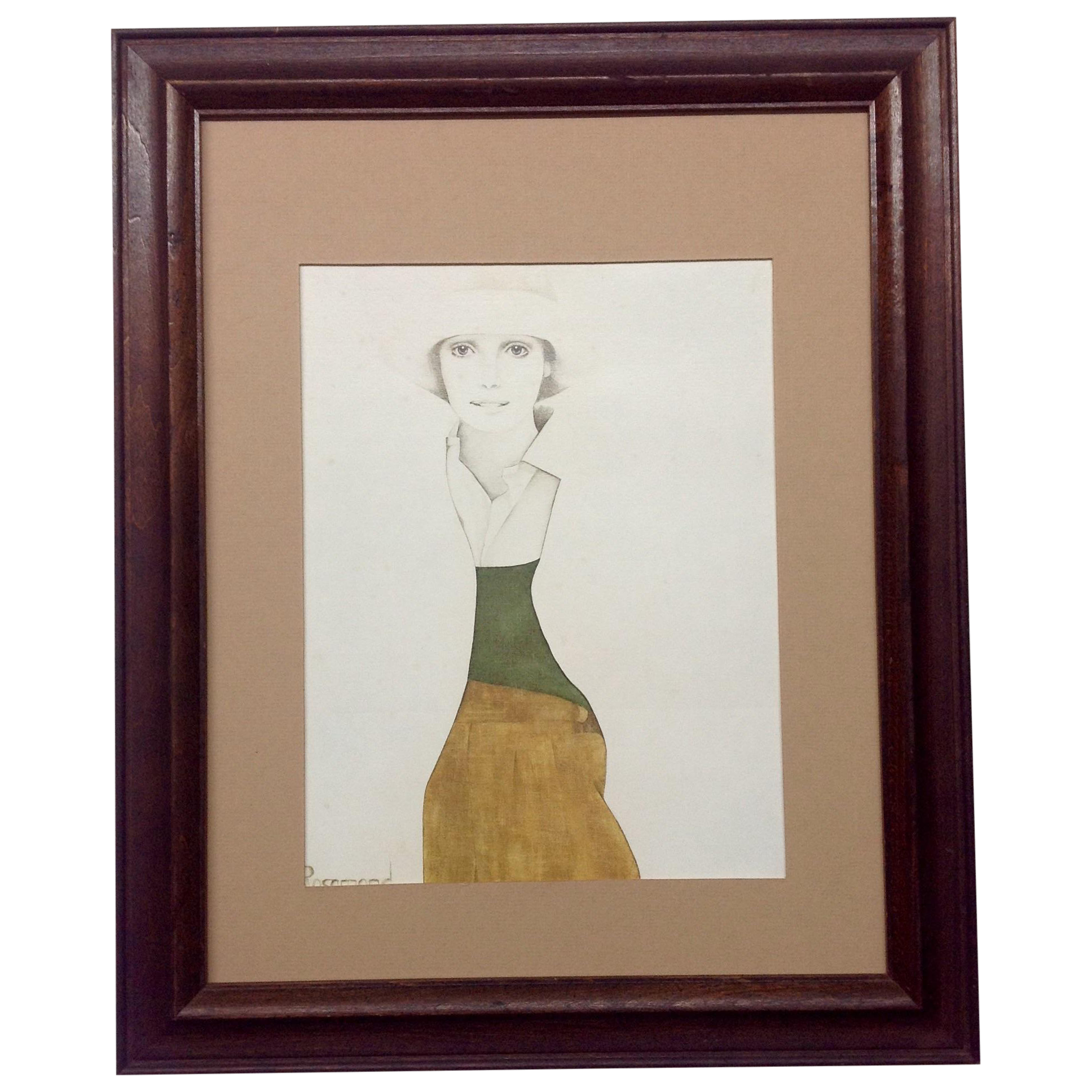 Original 1975 Rosamond Lithograph "Melissa" Chairish