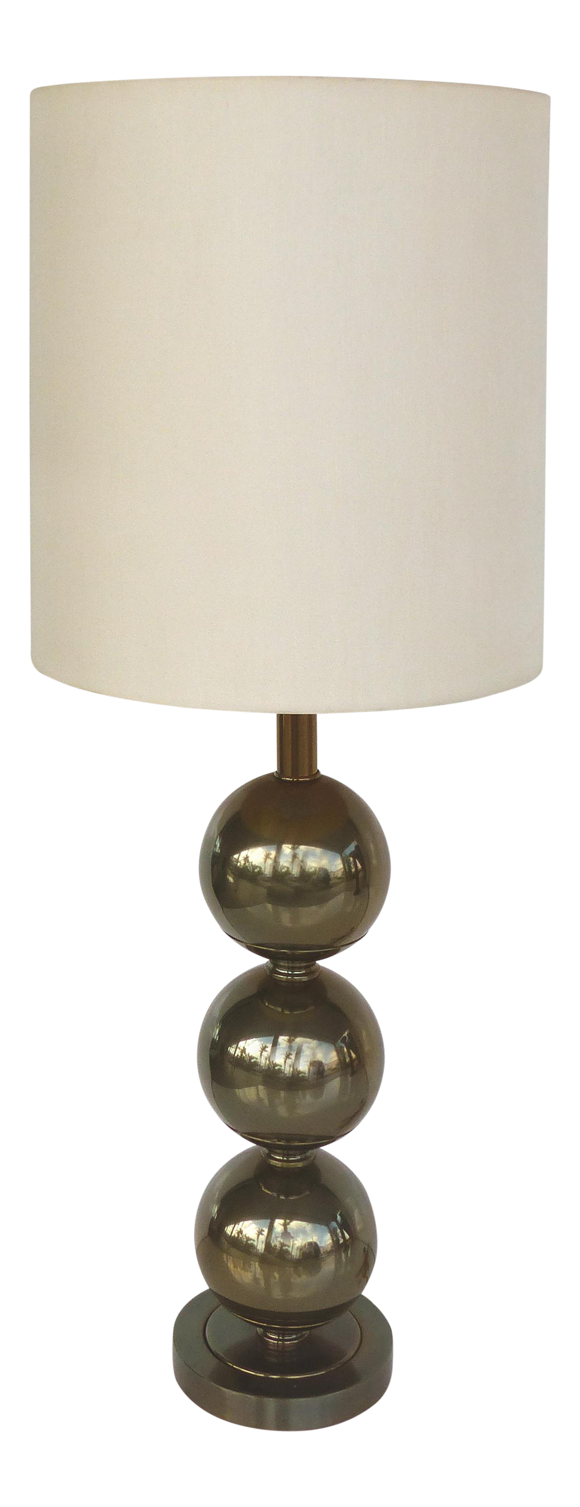 MCM Paul Hanson Brass Sphere Table Lamp Chairish