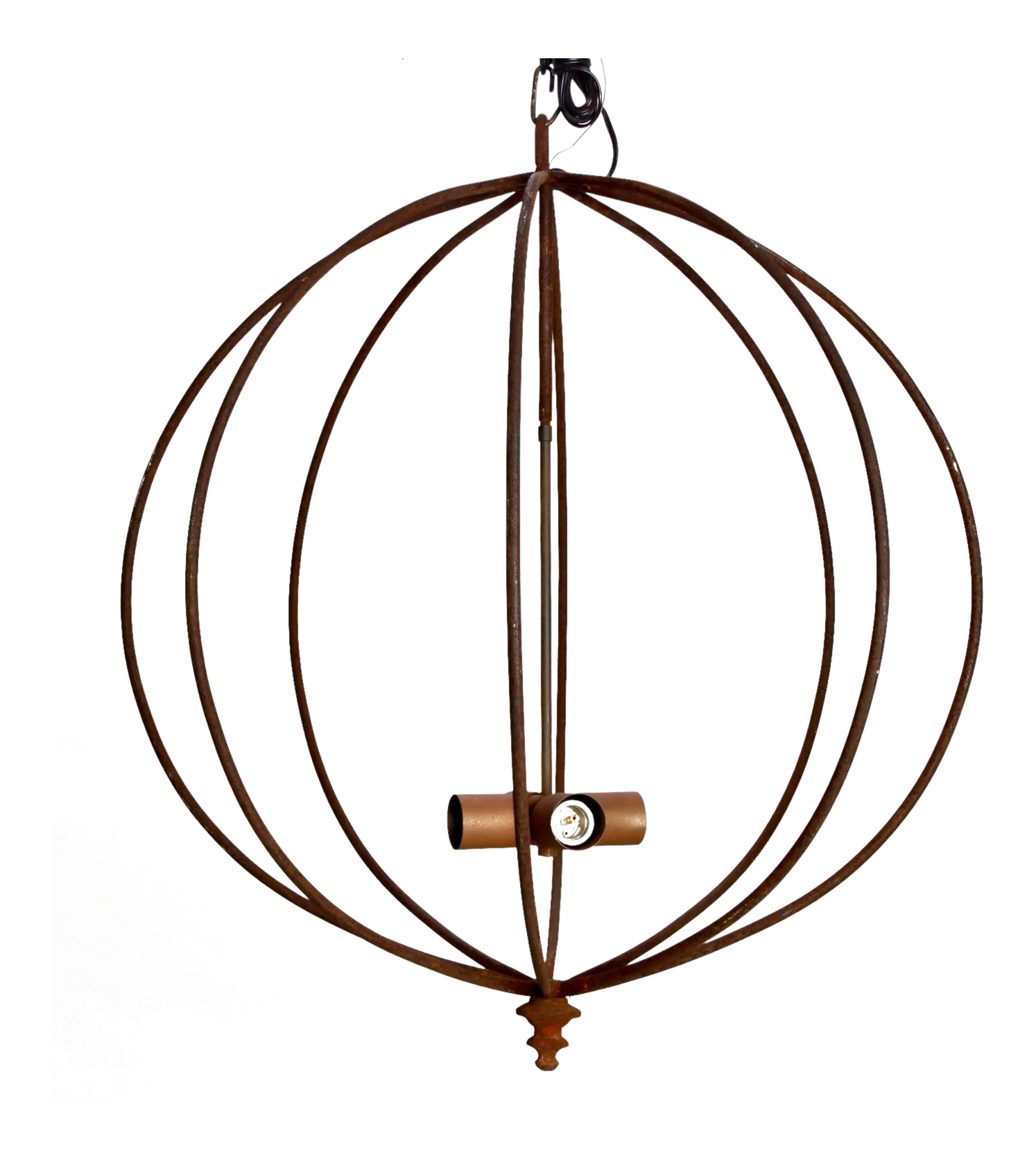 Mid Century Iron Sphere Light Fixture Chairish
