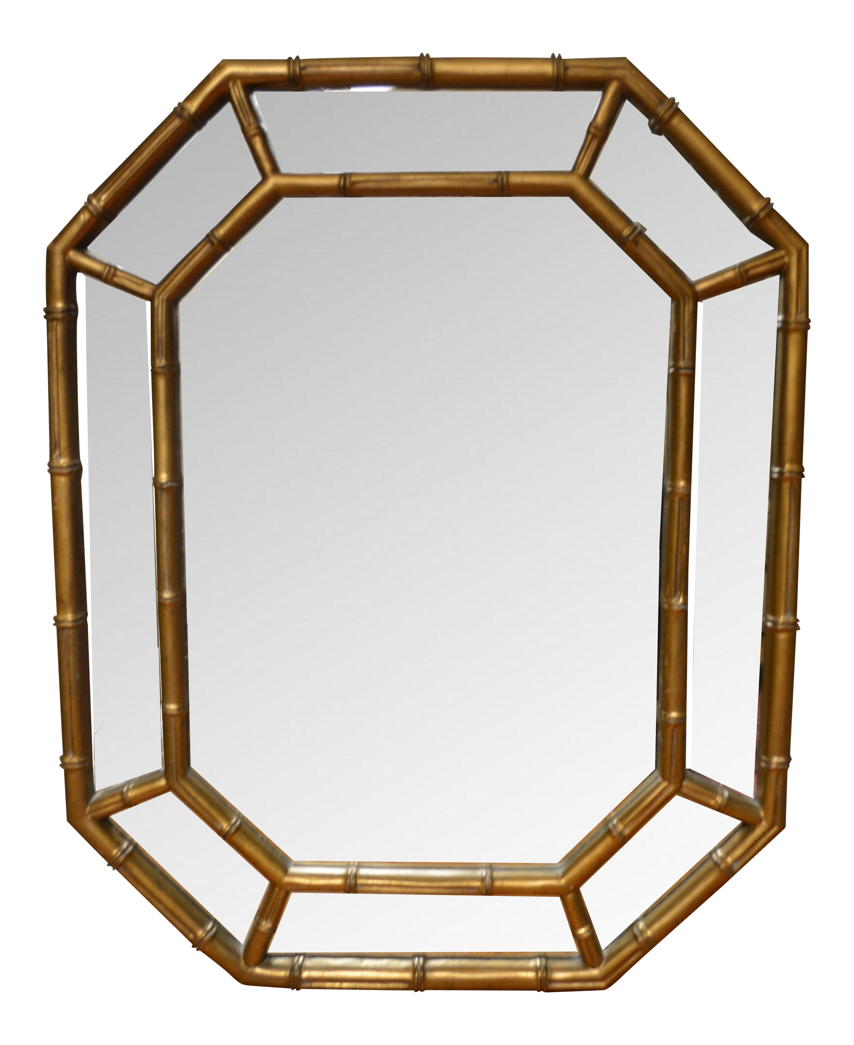 Vintage Hollywood Regency Gold Faux Bamboo Mirror Chairish