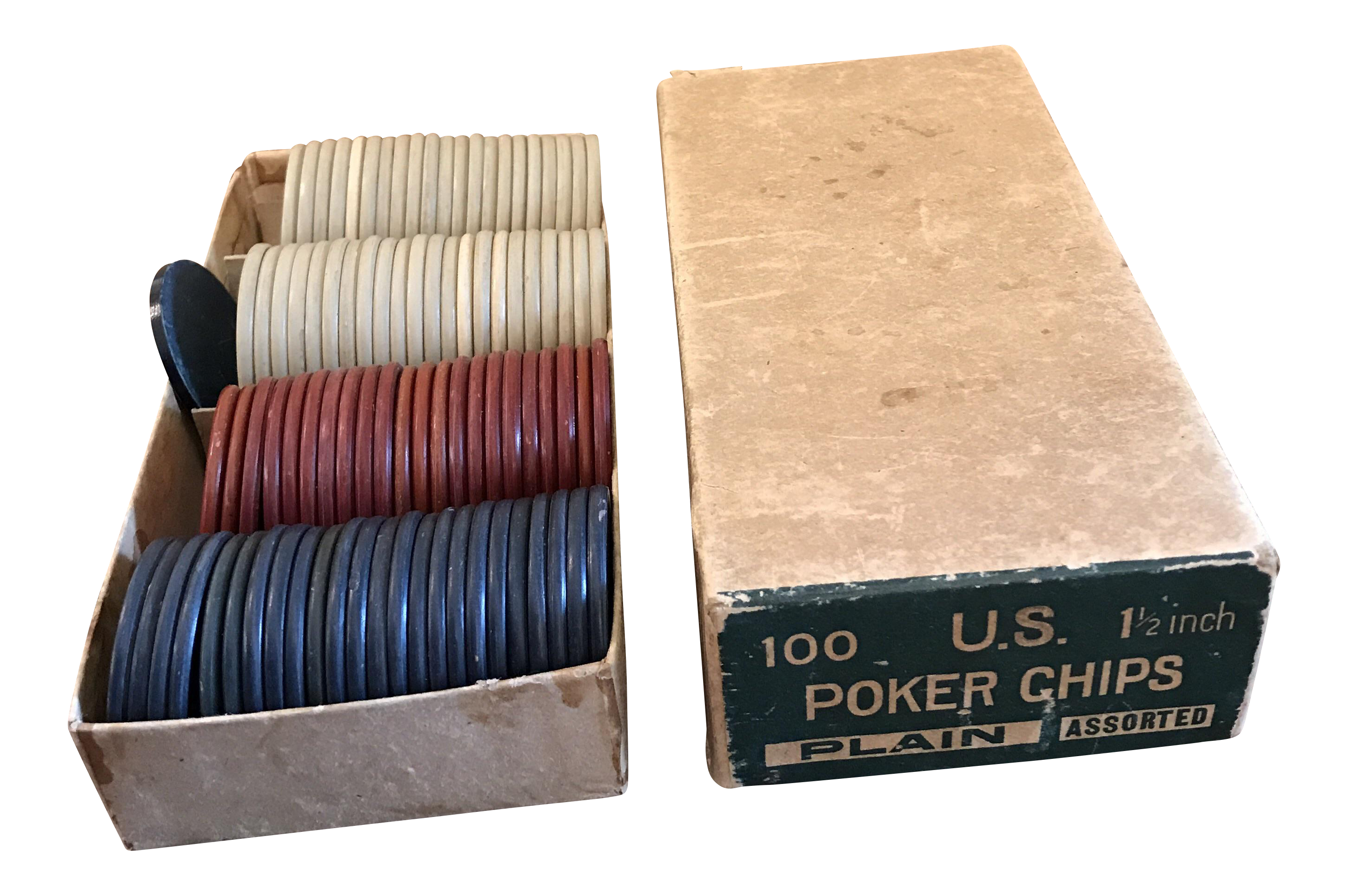 Vintage Clay Poker Chips Chairish