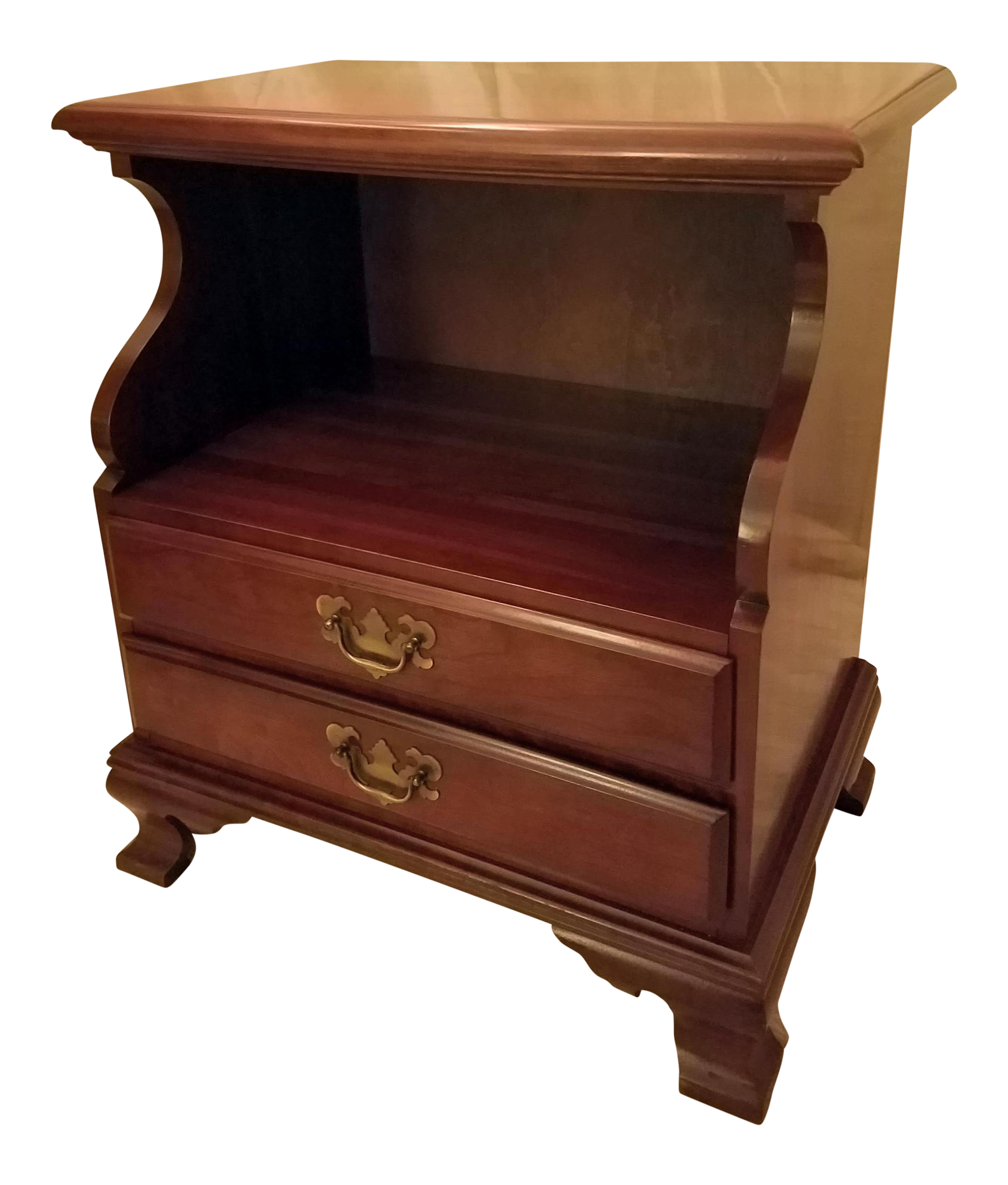 Mid Century Kling Furniture Co. Cherry Nightstand Chairish