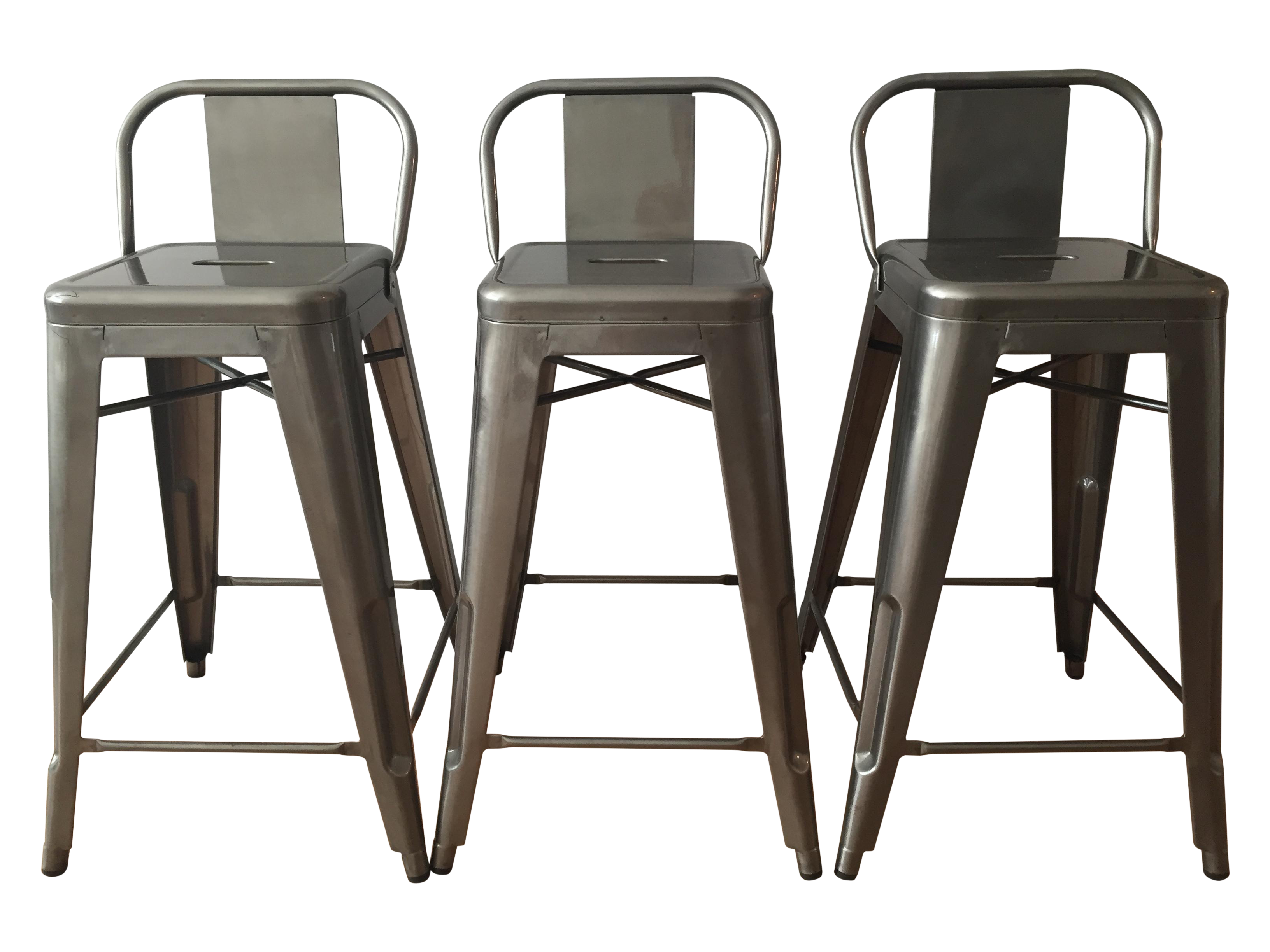TolixInspired Industry West Metal Counter Stools Set of 3 Chairish