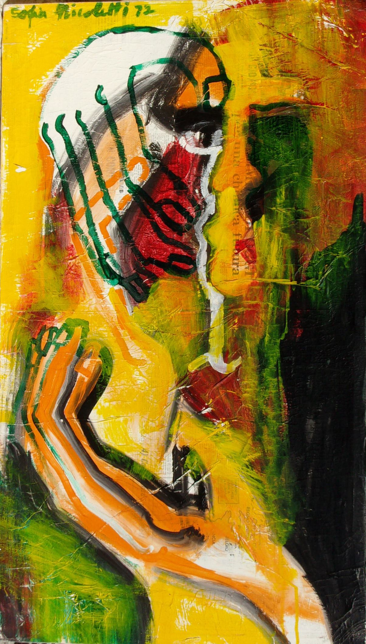 1970s Abstract Oil Painting On Canvas Chairish