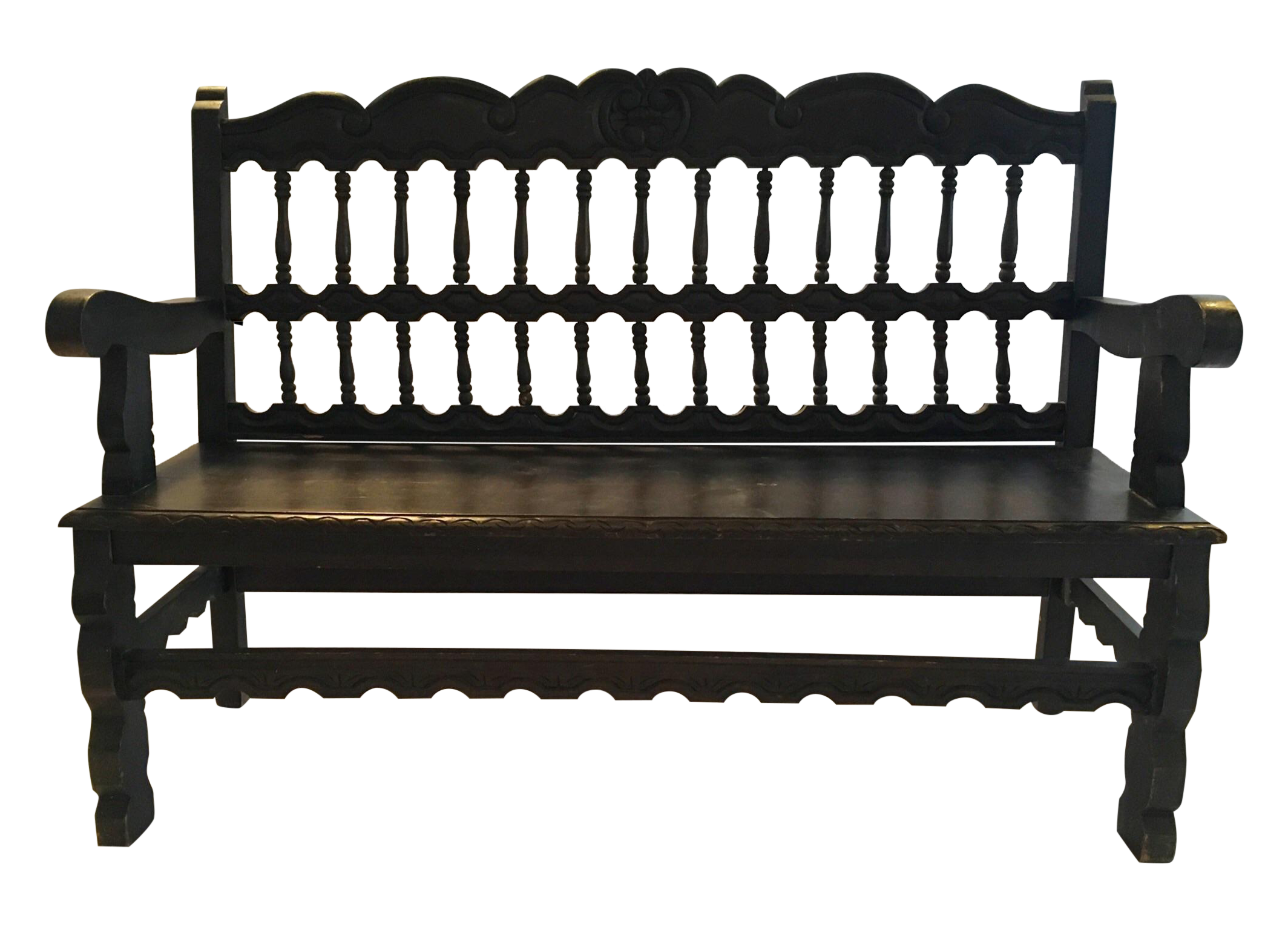 Spanish Antique Carved Bench Chairish