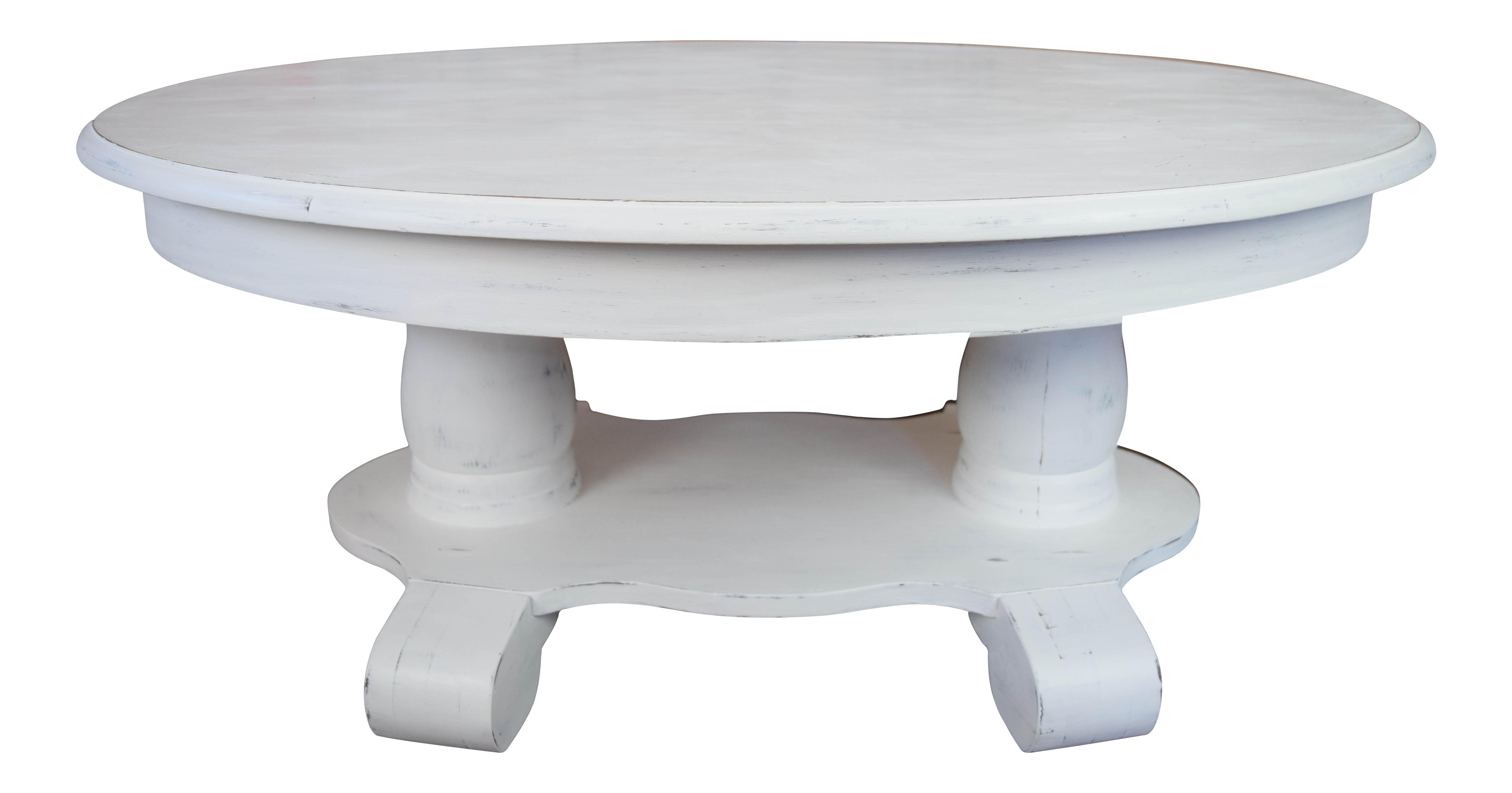 White Oval Coffee Table | Chairish