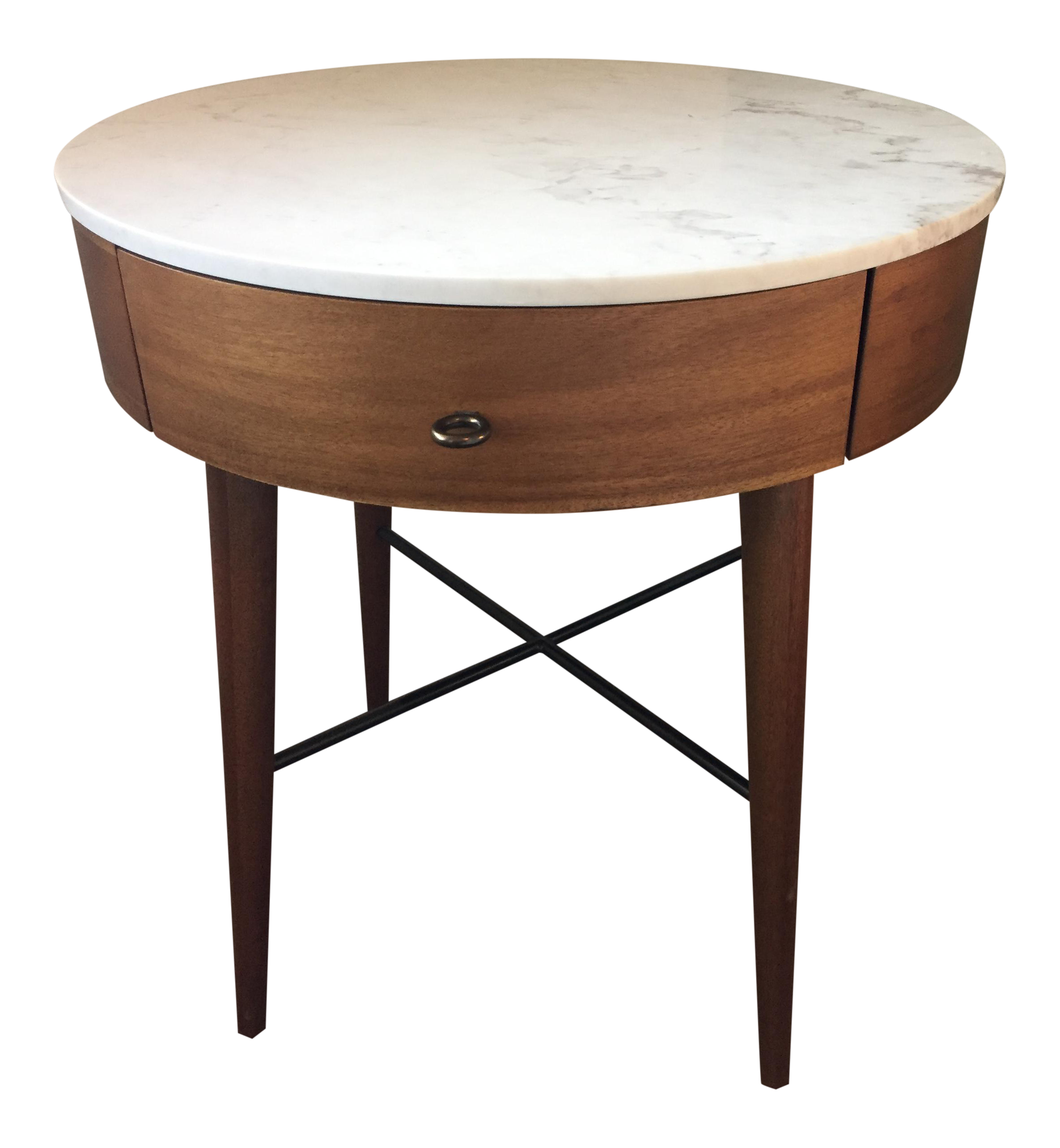 West Elm MidCentury Marble Top Nightstand Chairish
