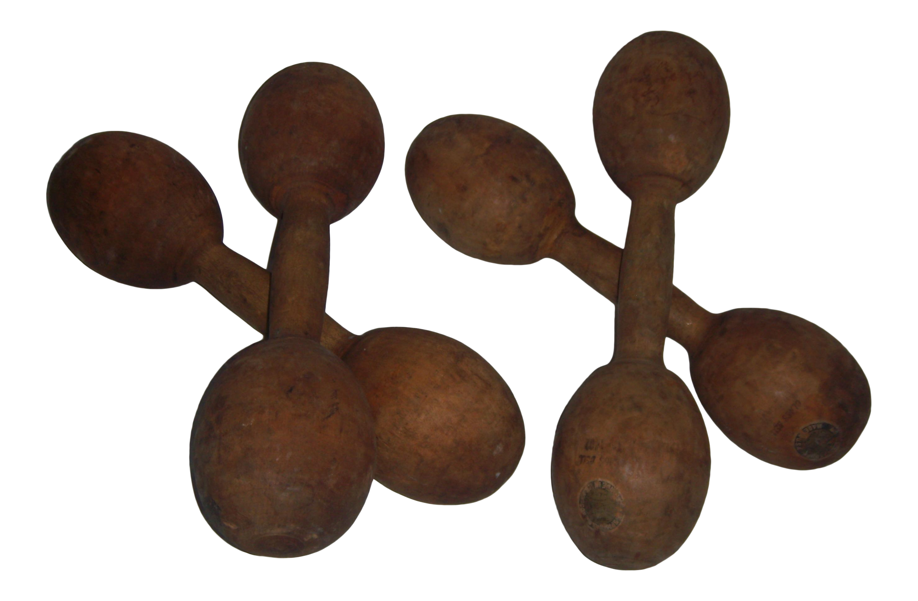 Vintage Wooden Barbells Set of 2 Chairish