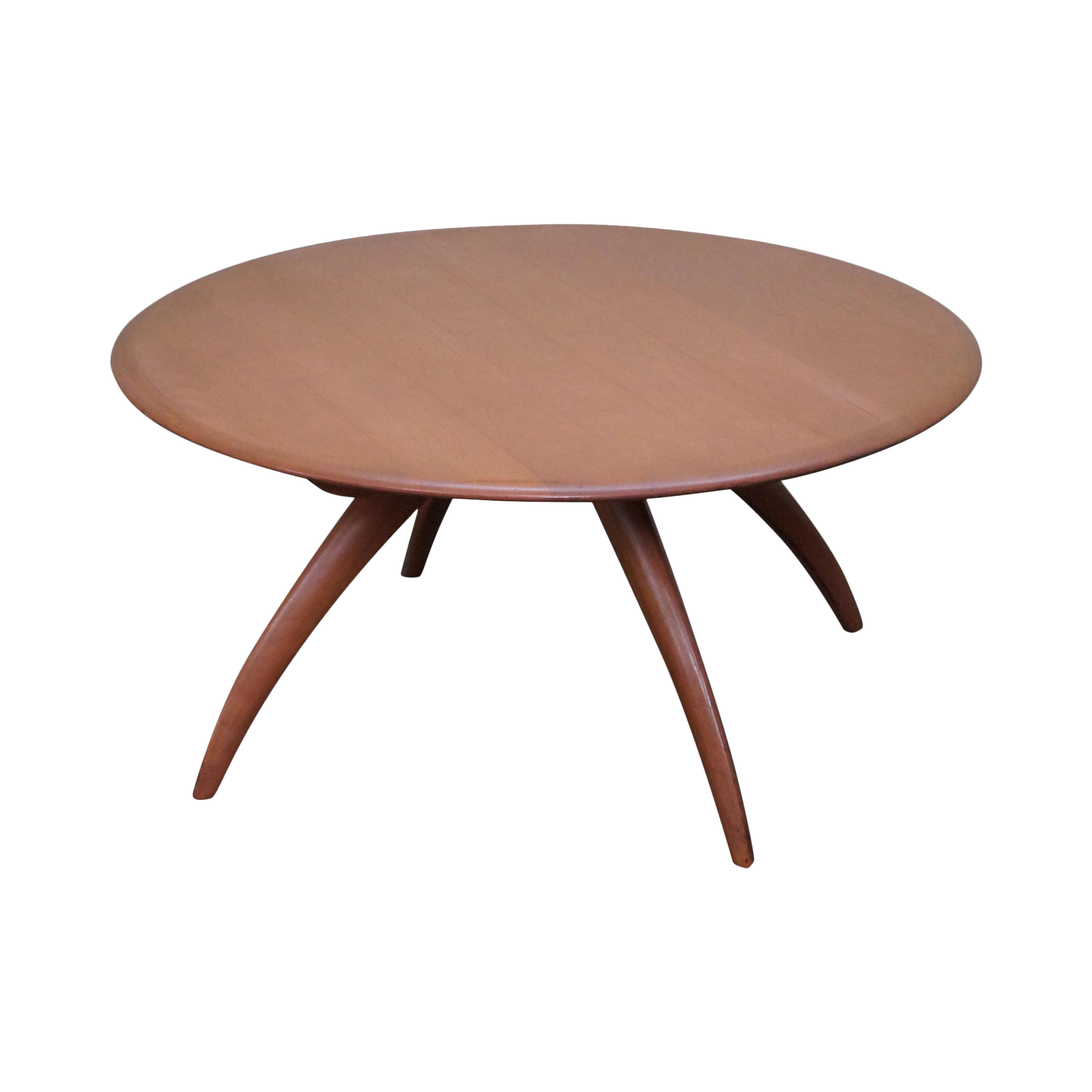 Heywood Wakefield Revolving Maple Coffee Table | Chairish