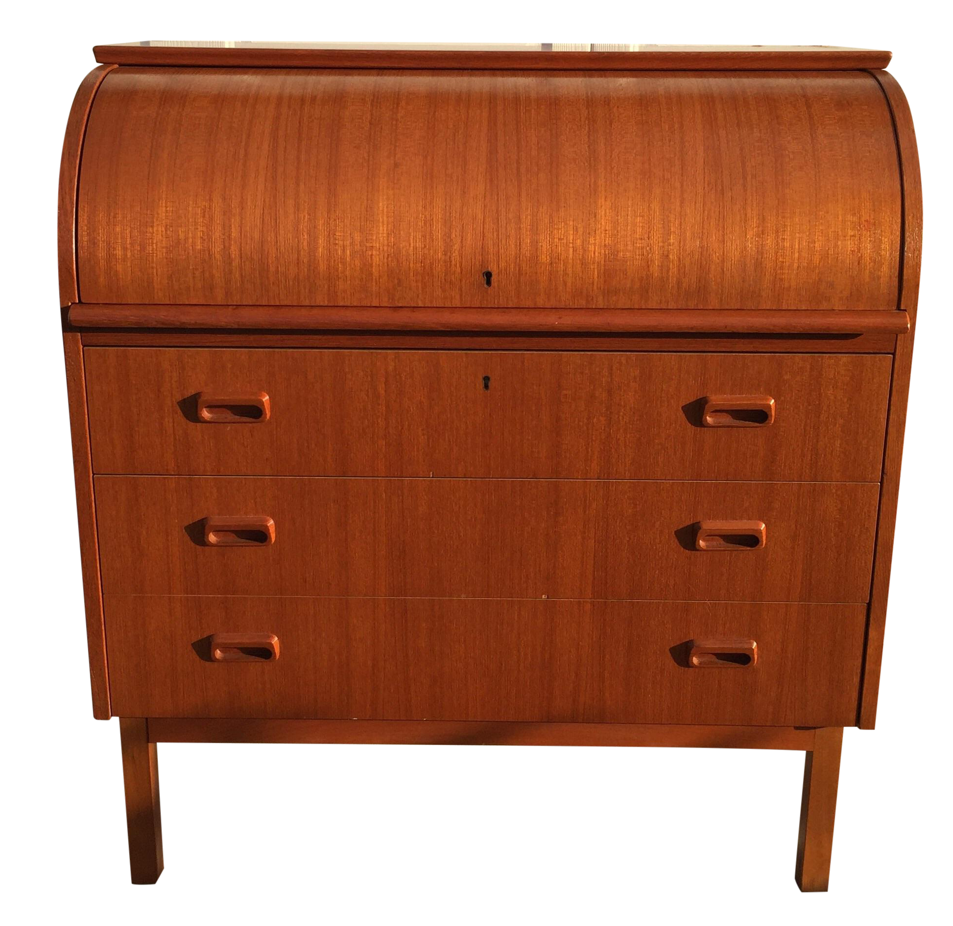 Mid Century Danish Teak Roll Top Desk Chairish