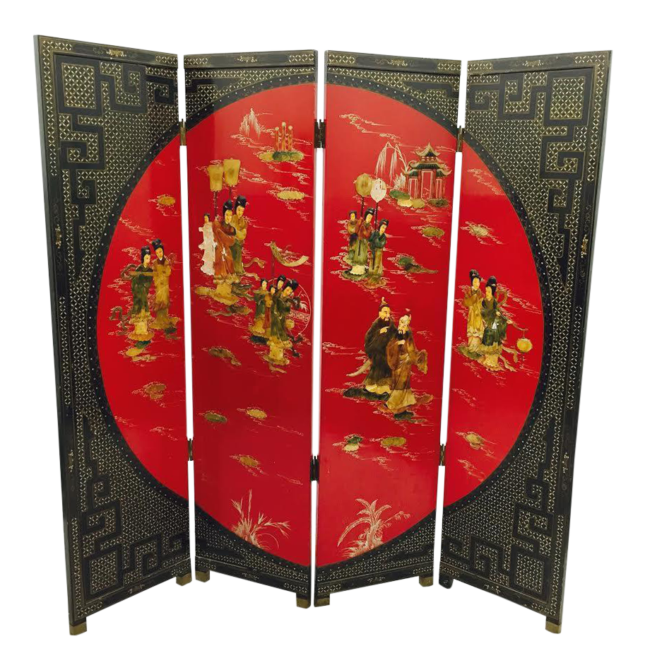 Vintage Asian Room Divider Screen Chairish