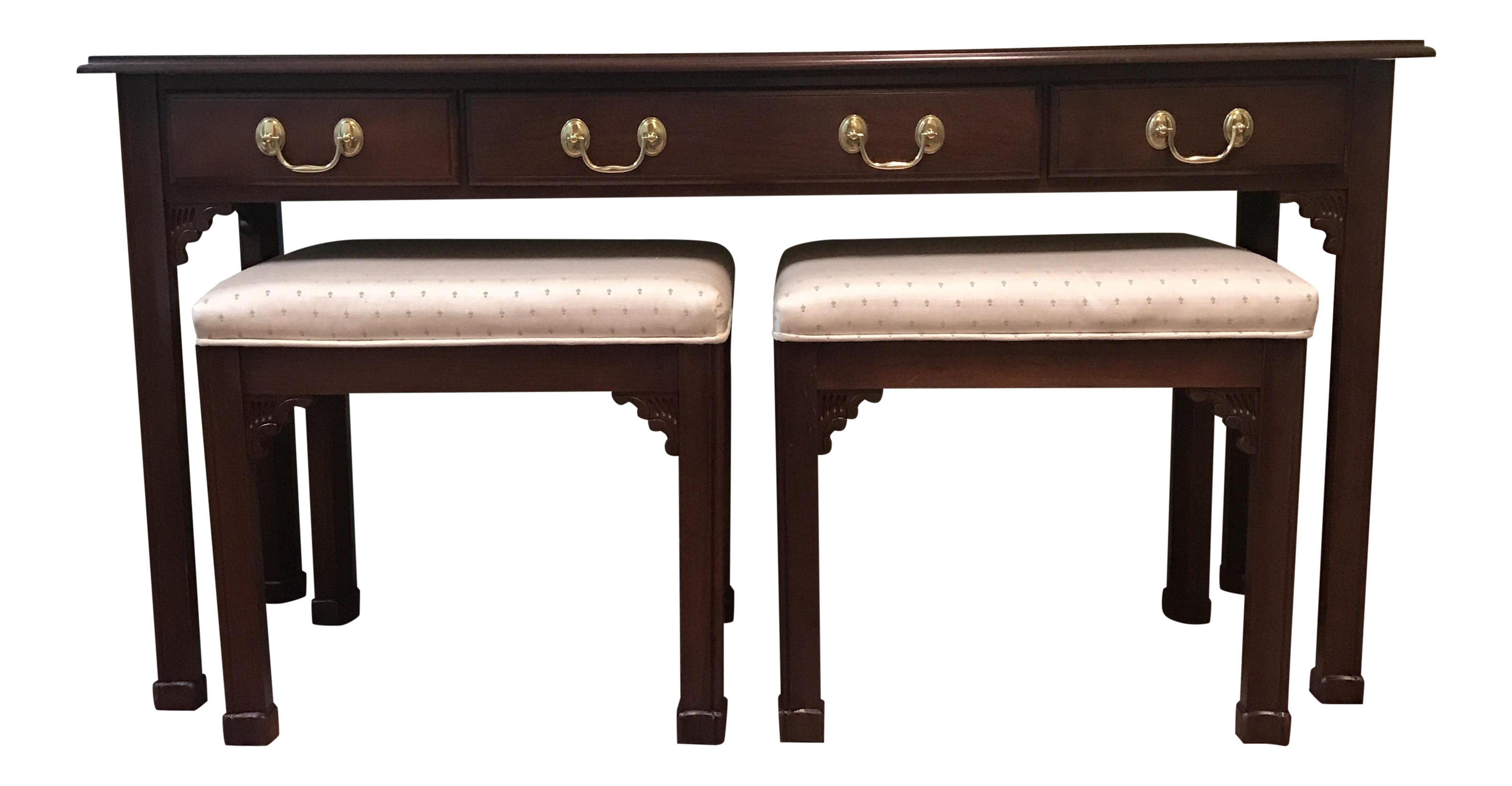 Harden Furniture Sofa Table & Nesting Stools Set of 3 Chairish