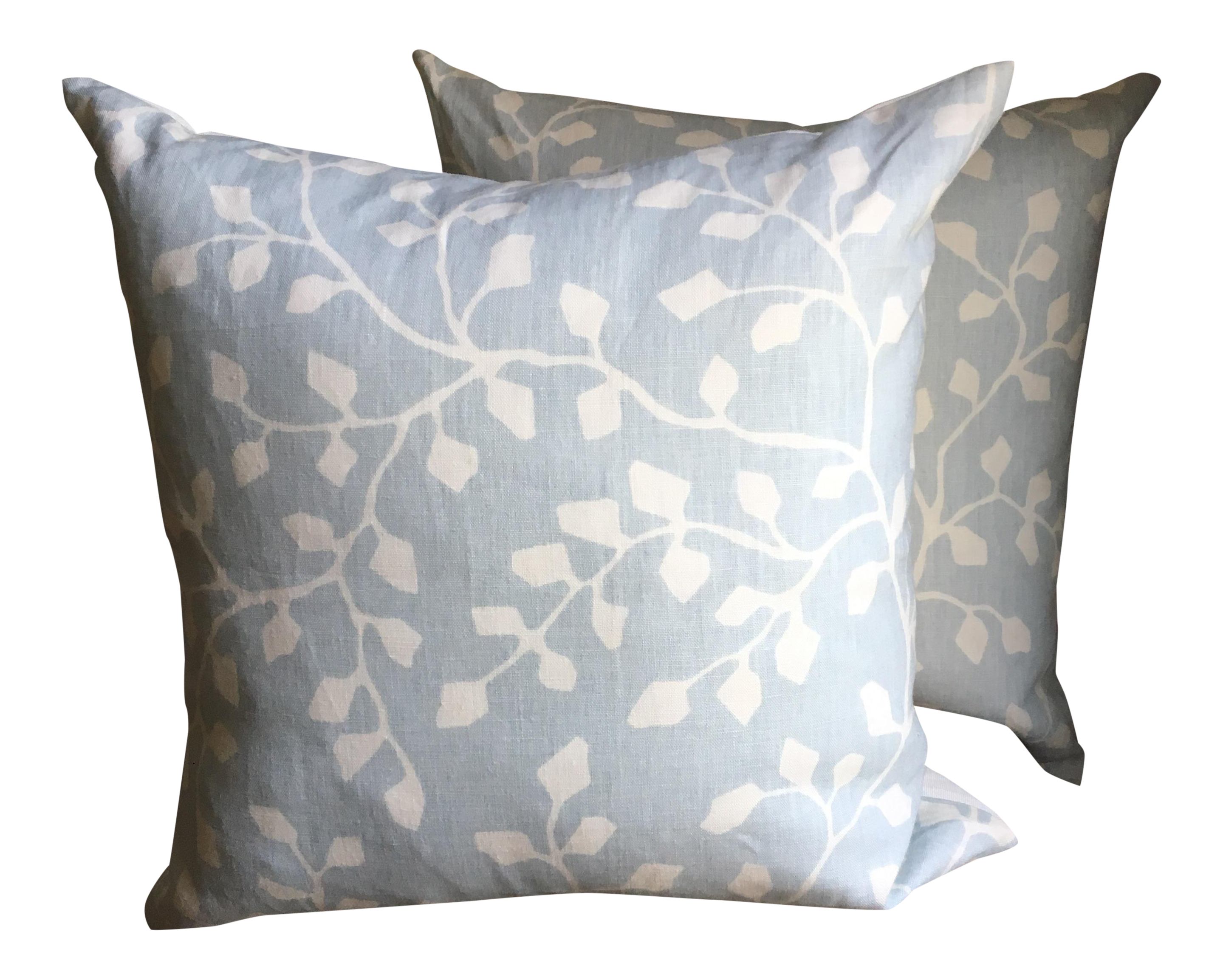Powder Blue Linen Pillows A Pair Chairish