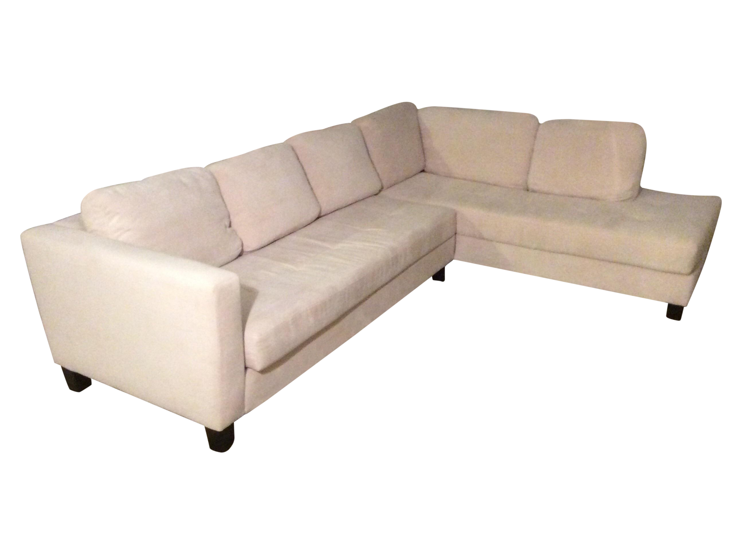 LShaped Beige Suede Sofa Chairish