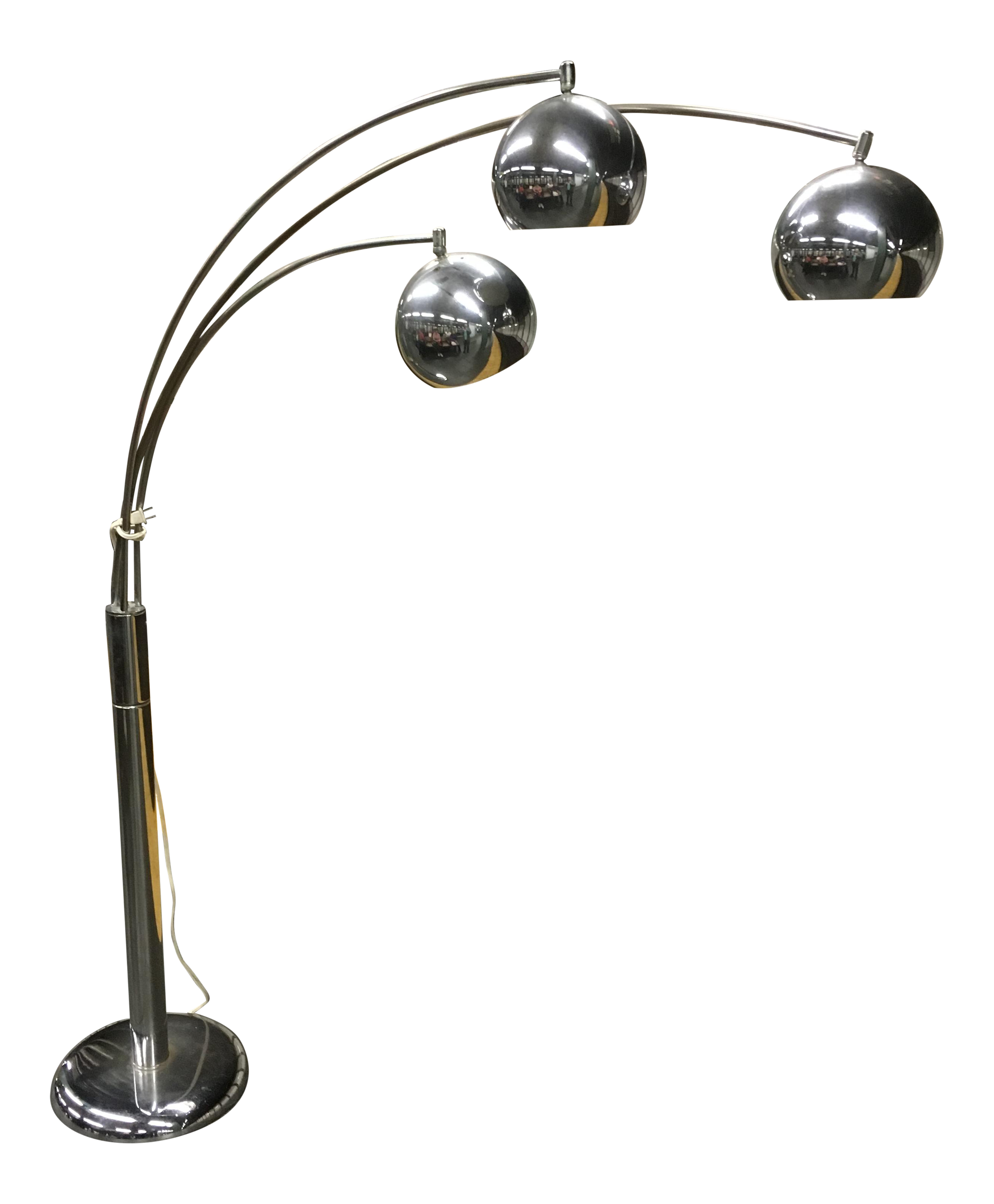 Vintage Mid-Century Chrome Three-Arm "Arc" Floor Lamp ...