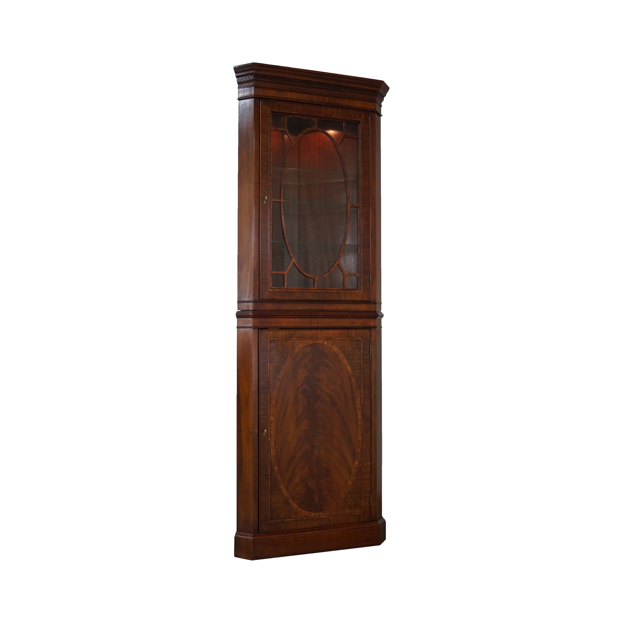 Mahogany Tall Narrow Inlaid Federal Corner Chairish
