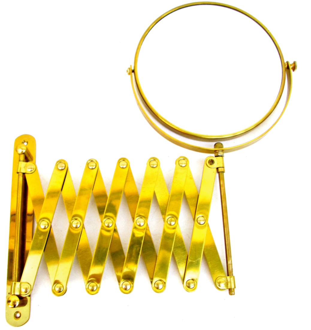 Brass Accordion Wall Mount Mirror Chairish