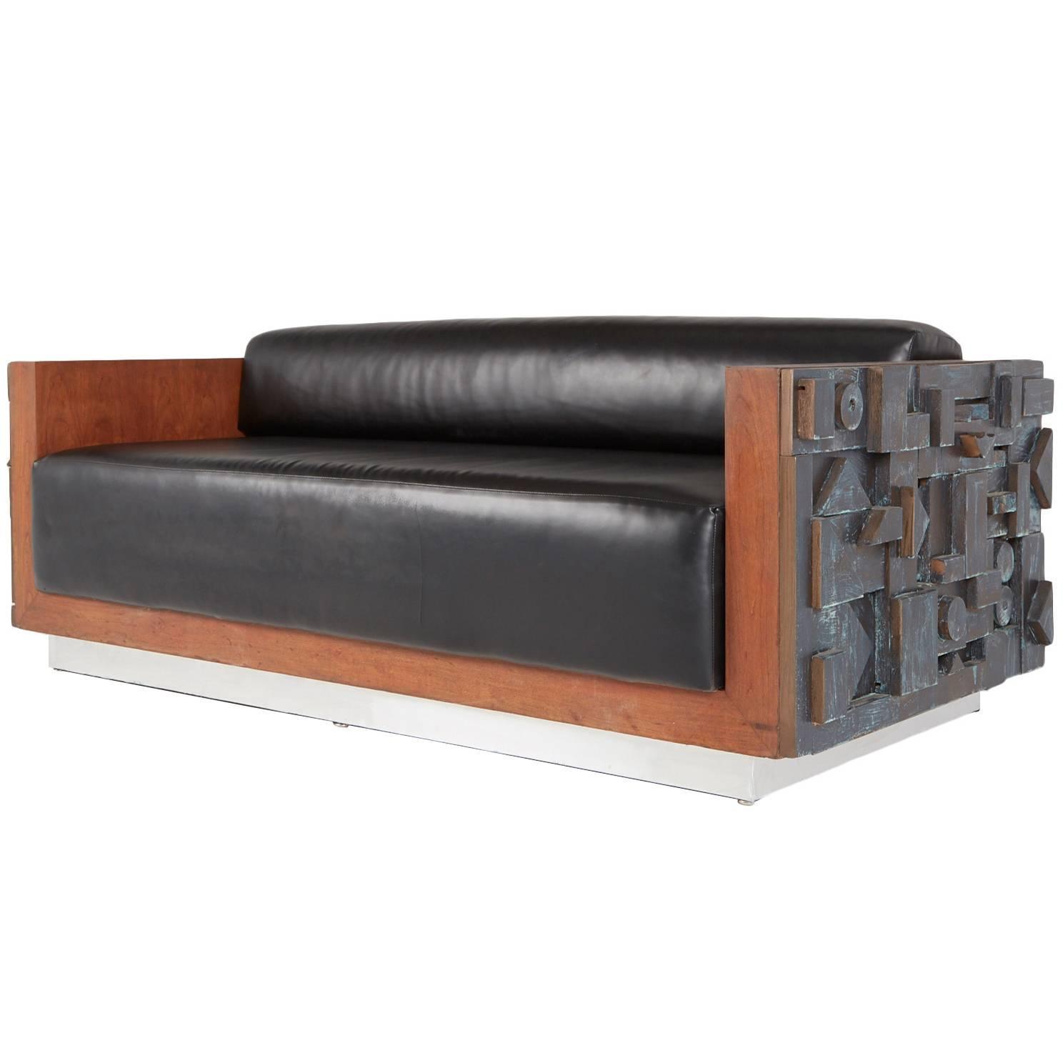 Handcrafted Brutalist Sofa, Limited Edition Chairish