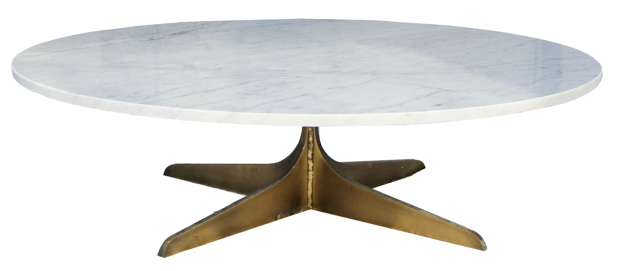 Round Marble Coffee Table With Solid Brass Base Chairish