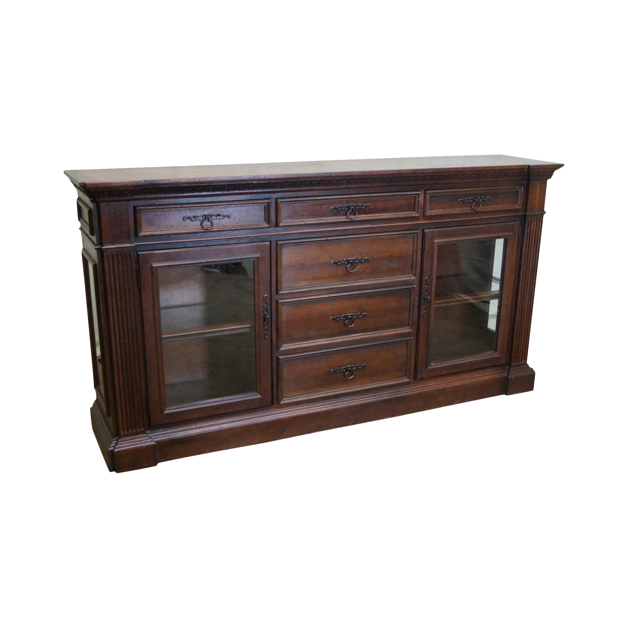 Habersham Distressed Finish Credenza Sideboard Chairish