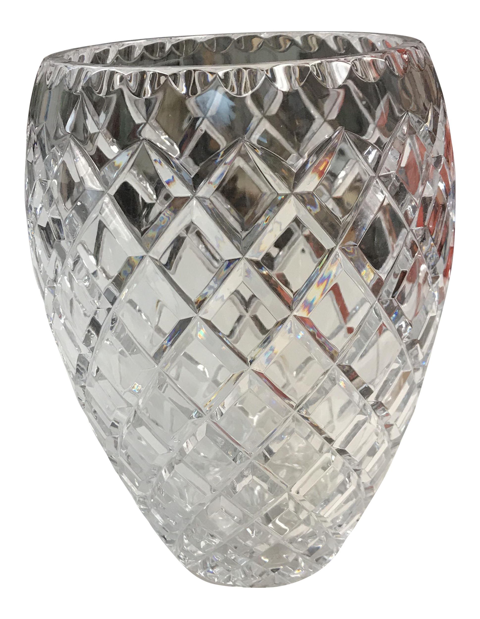 Ceska Clear Crystal Vase Chairish