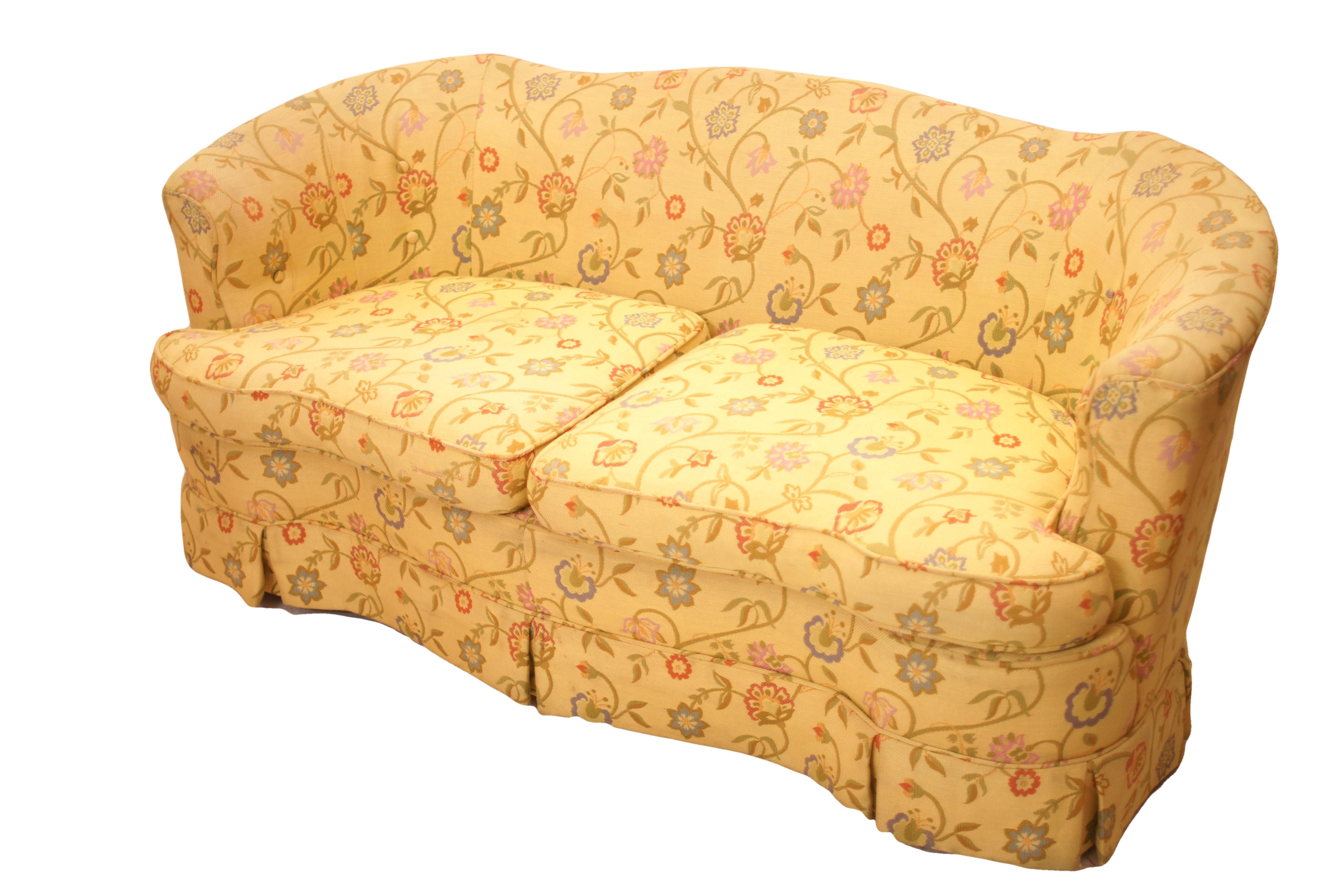 Yellow Floral Loveseat Chairish