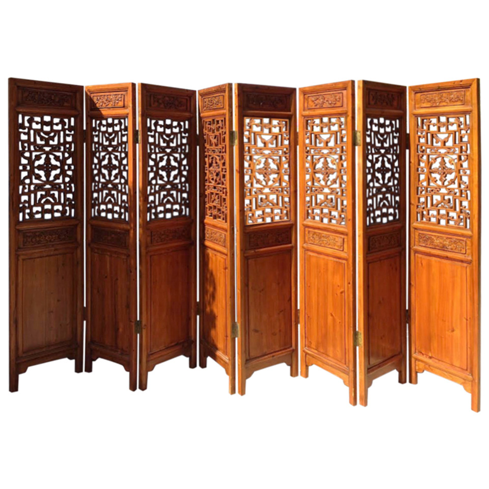 8Panel Antique Chinese Room Divider Chairish