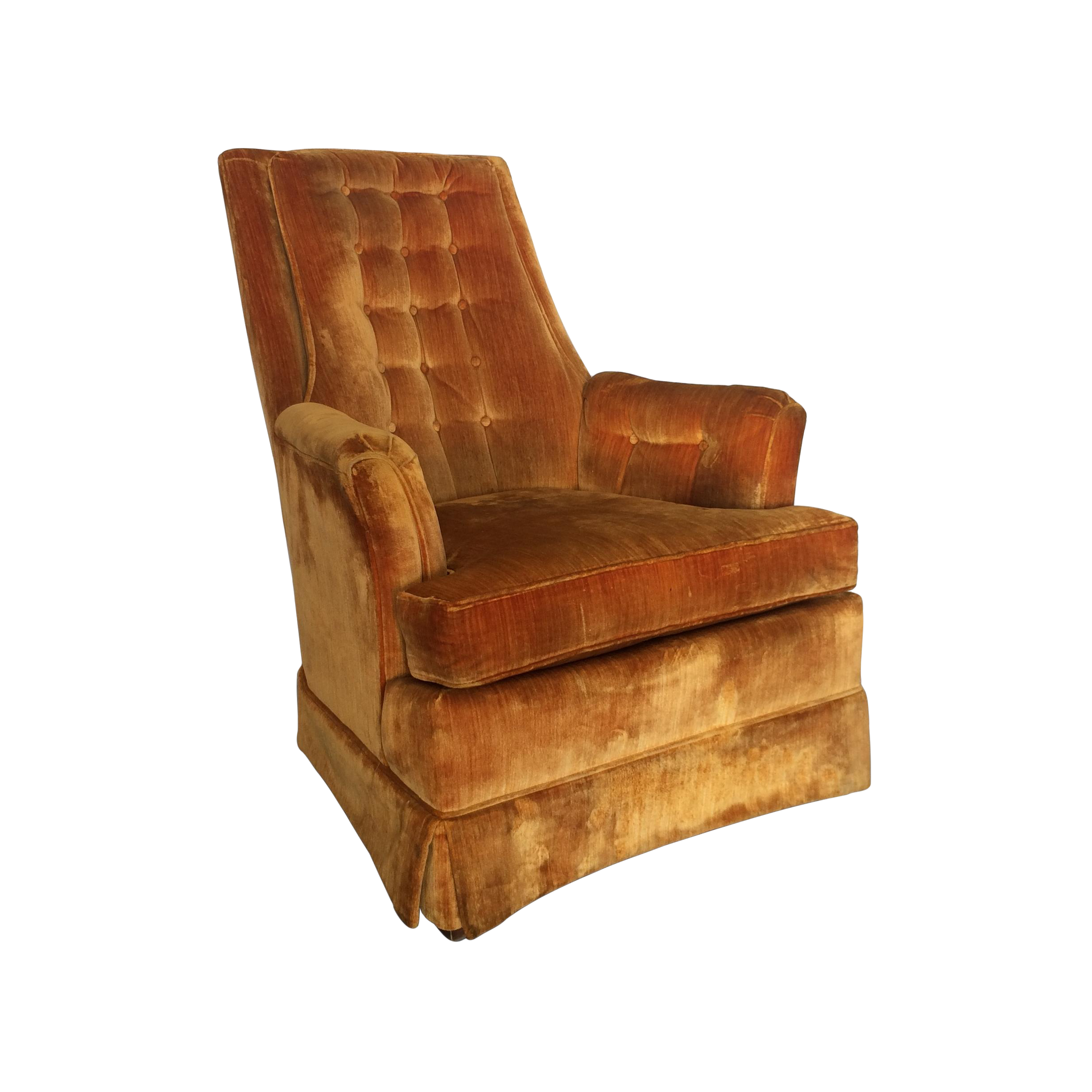 Mid Century Velvet Arm Chair Chairish