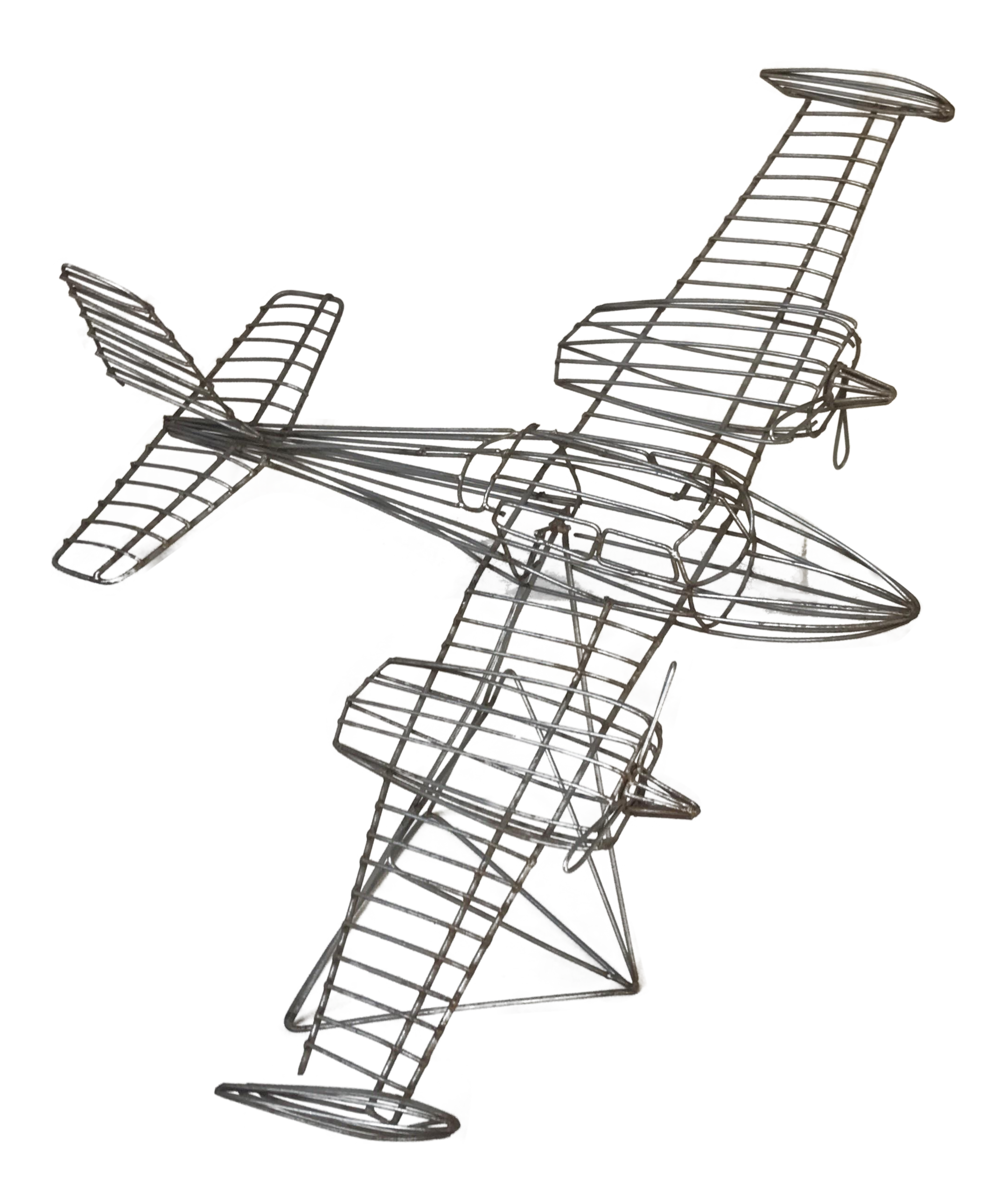 Vintage Airplane Wire Sculpture | Chairish
