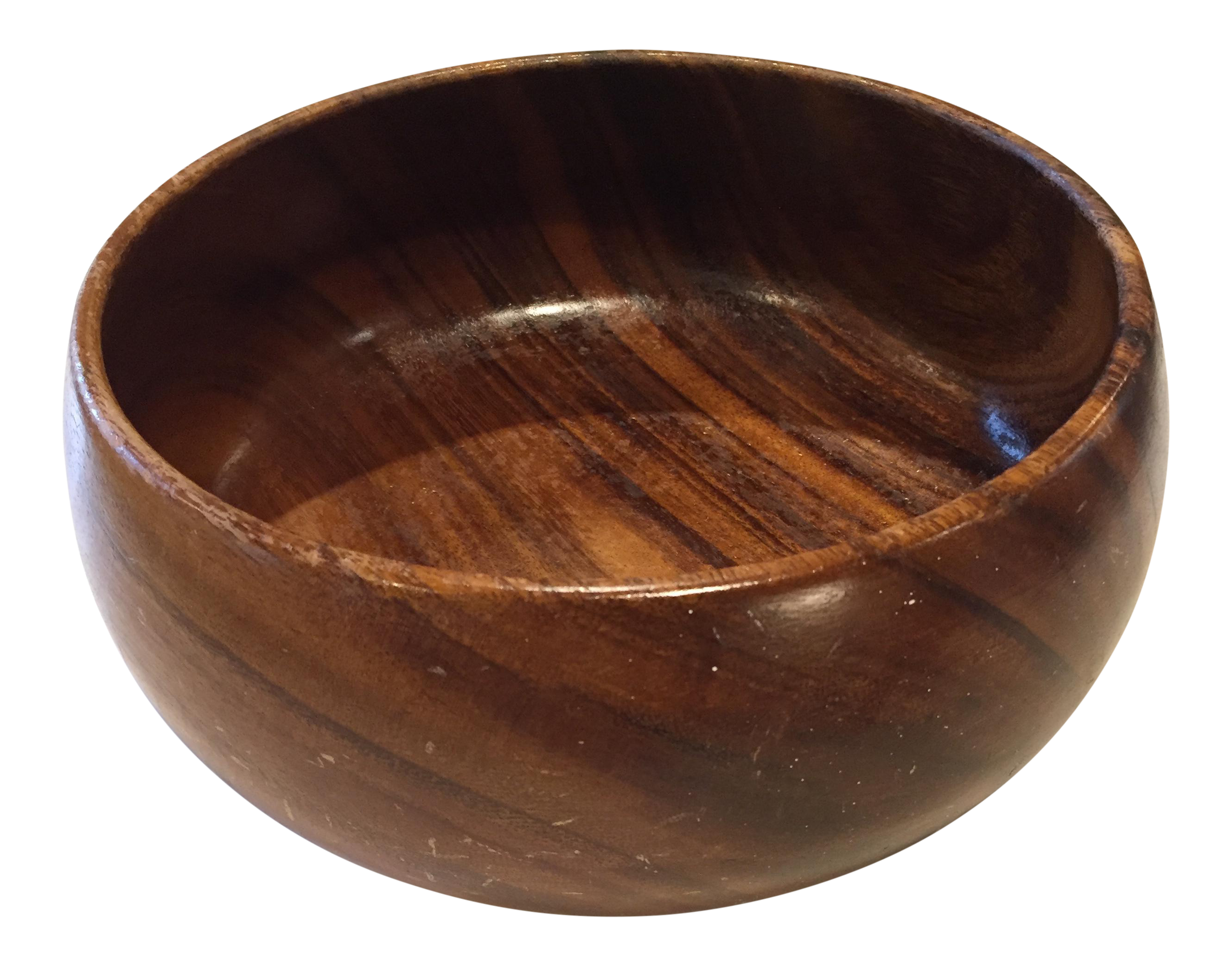 Large Round Monkeypod Salad Bowl Chairish