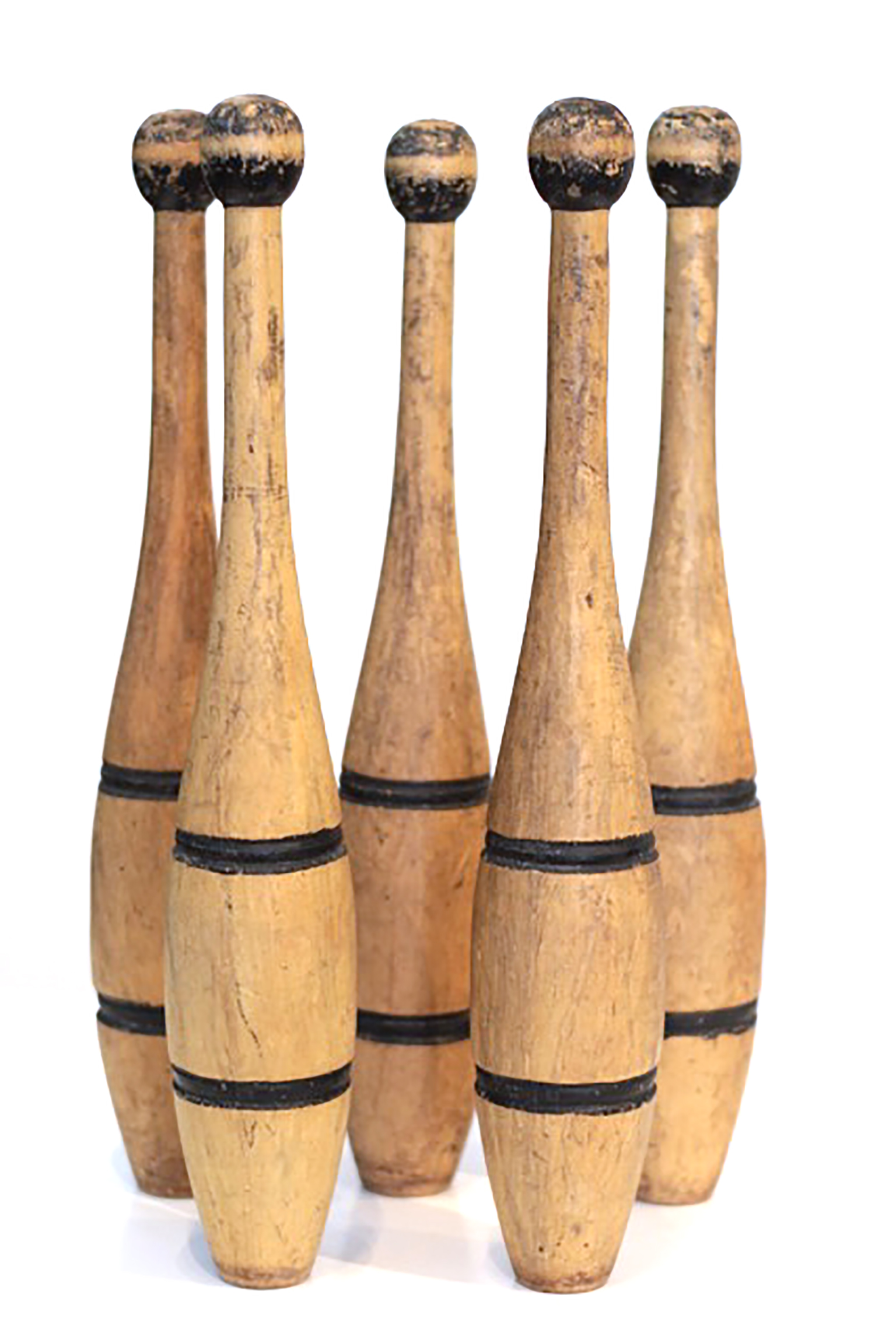 Early 20th Century Wooden Juggling Pins Set of 5 Chairish