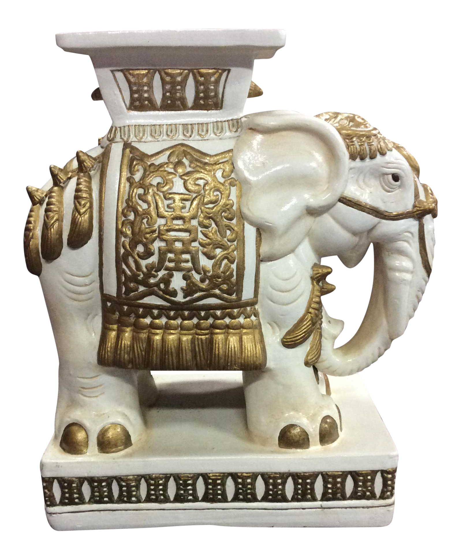 Ceramic Elephant Garden Stool Chairish