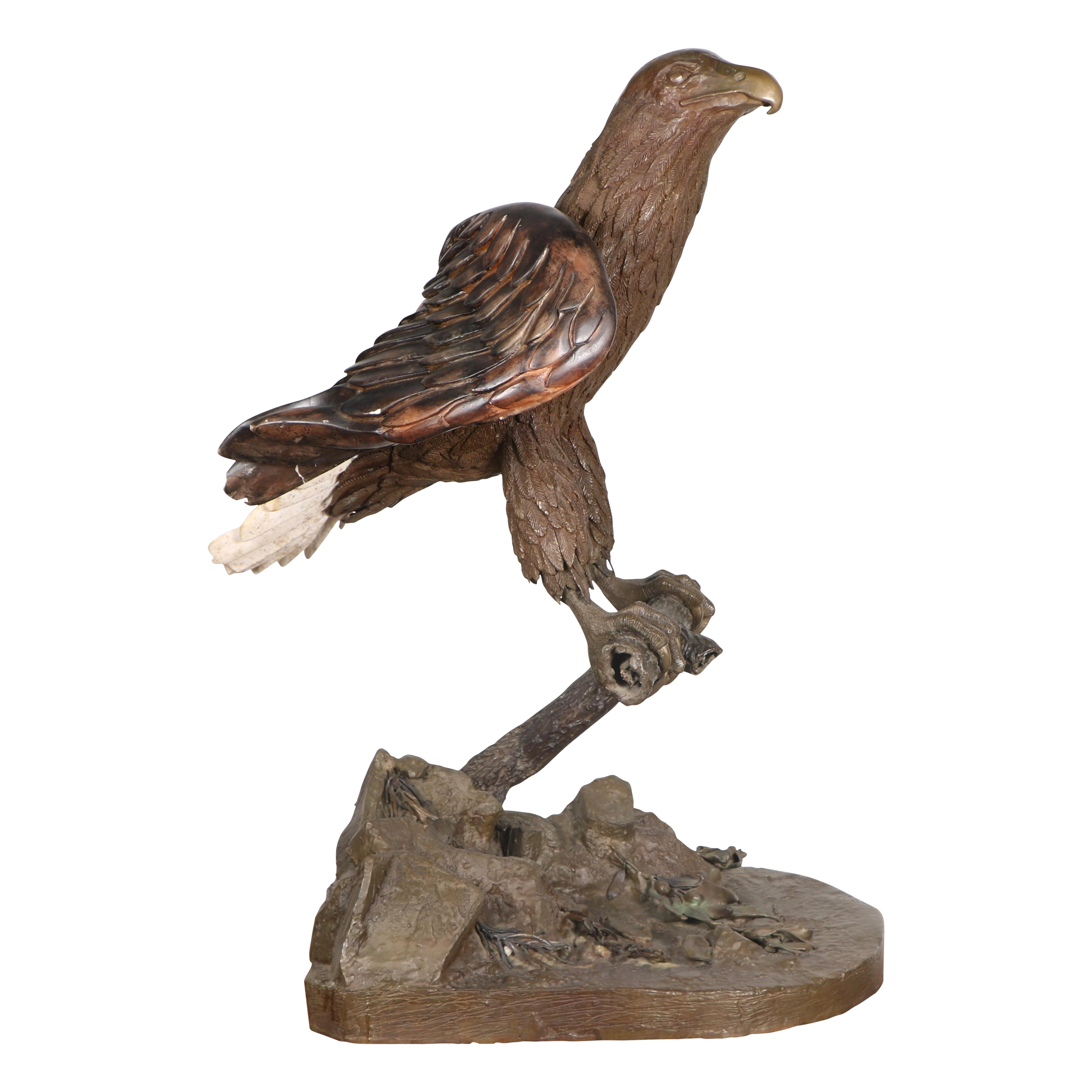 Bronze American Eagle Sculpture Chairish