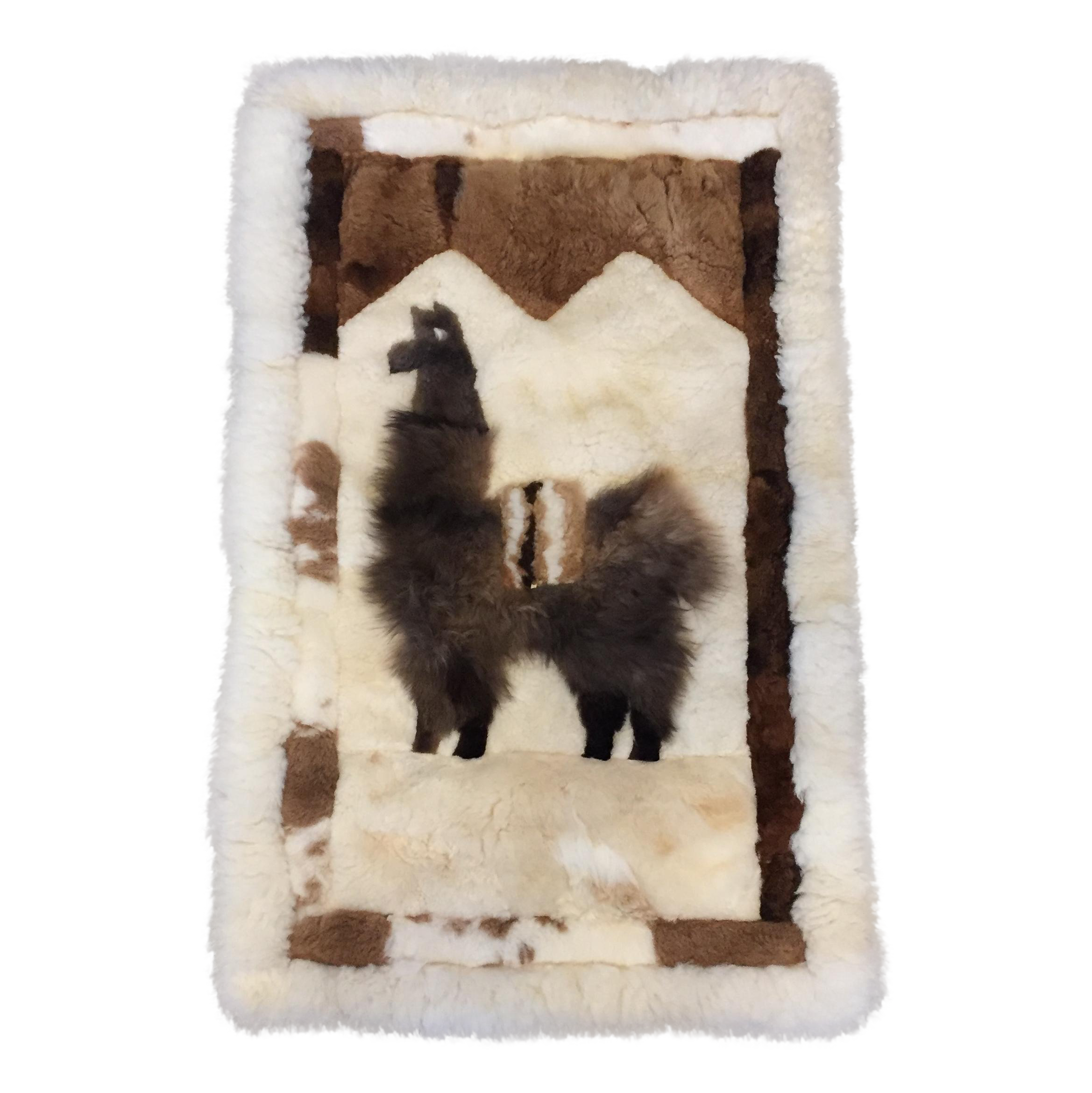Llama Fur Rug 2'1" X 3'4" Chairish