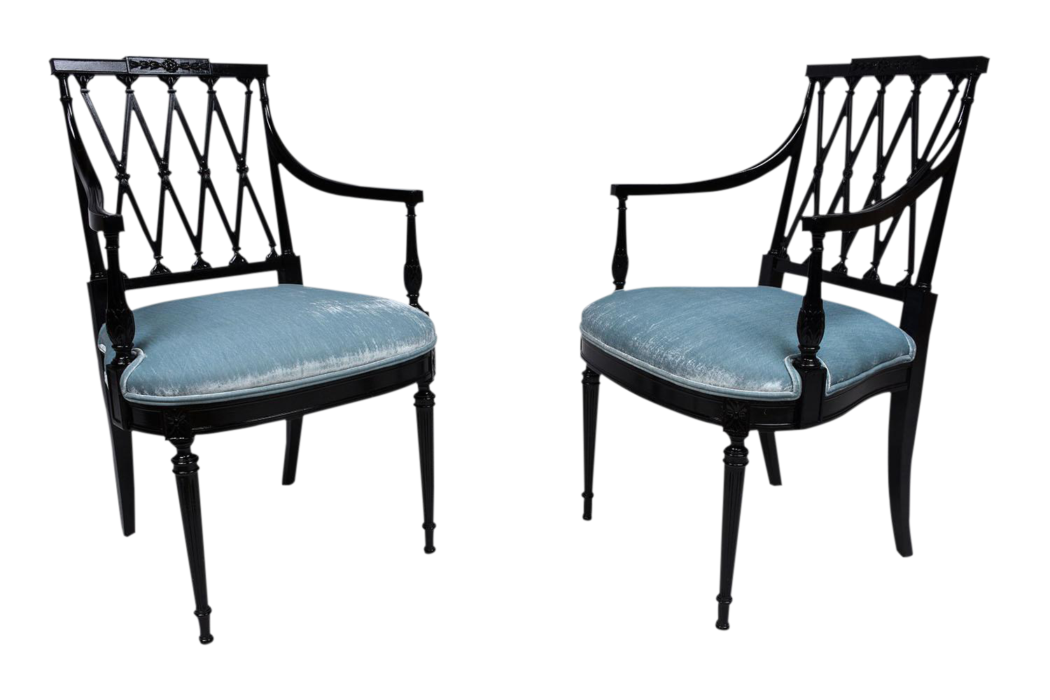 Vintage Hollywood Regency Style Chairs - a Pair | Chairish