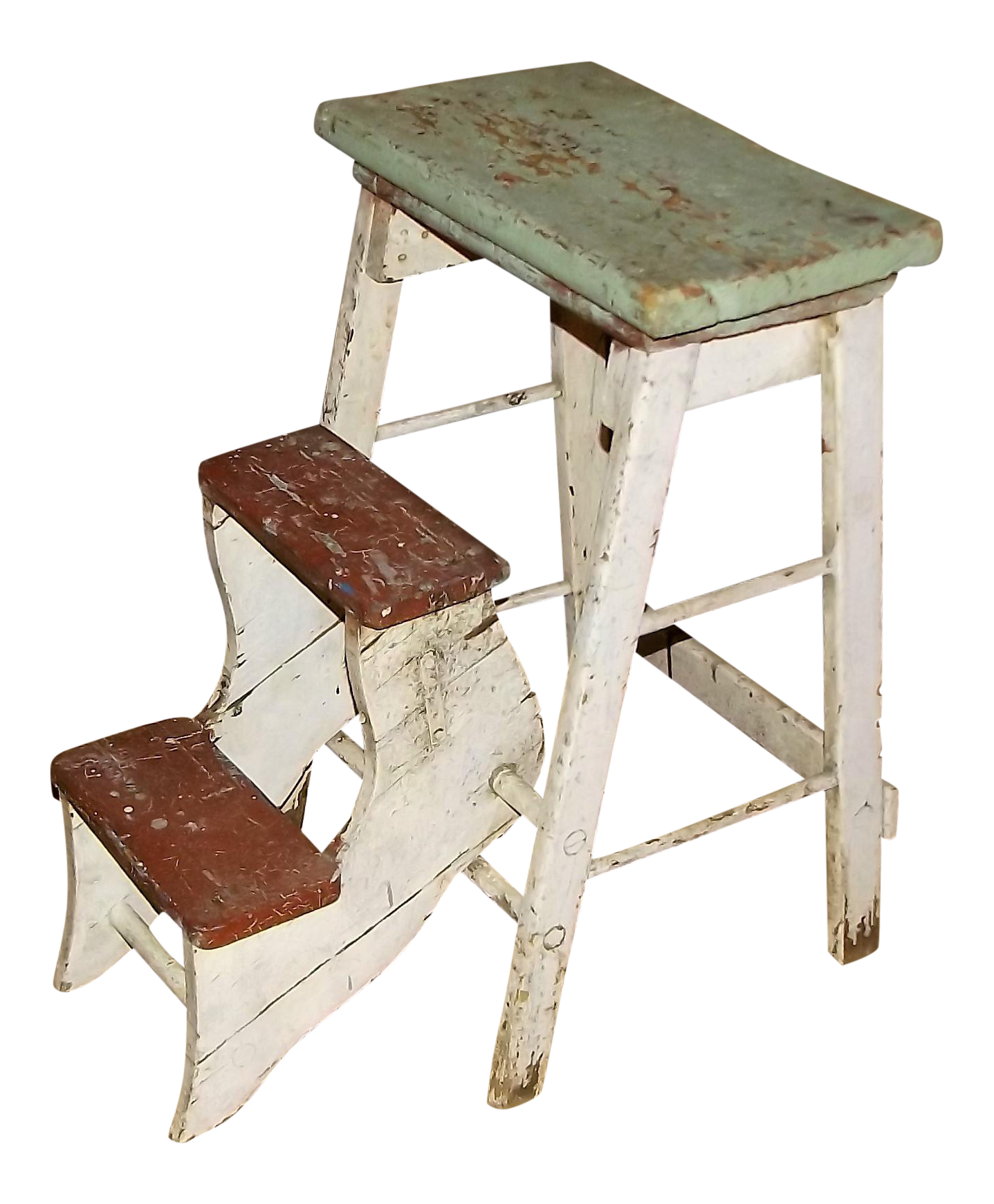 Shabby Chic Farmhouse Step Stool & Seat Chairish