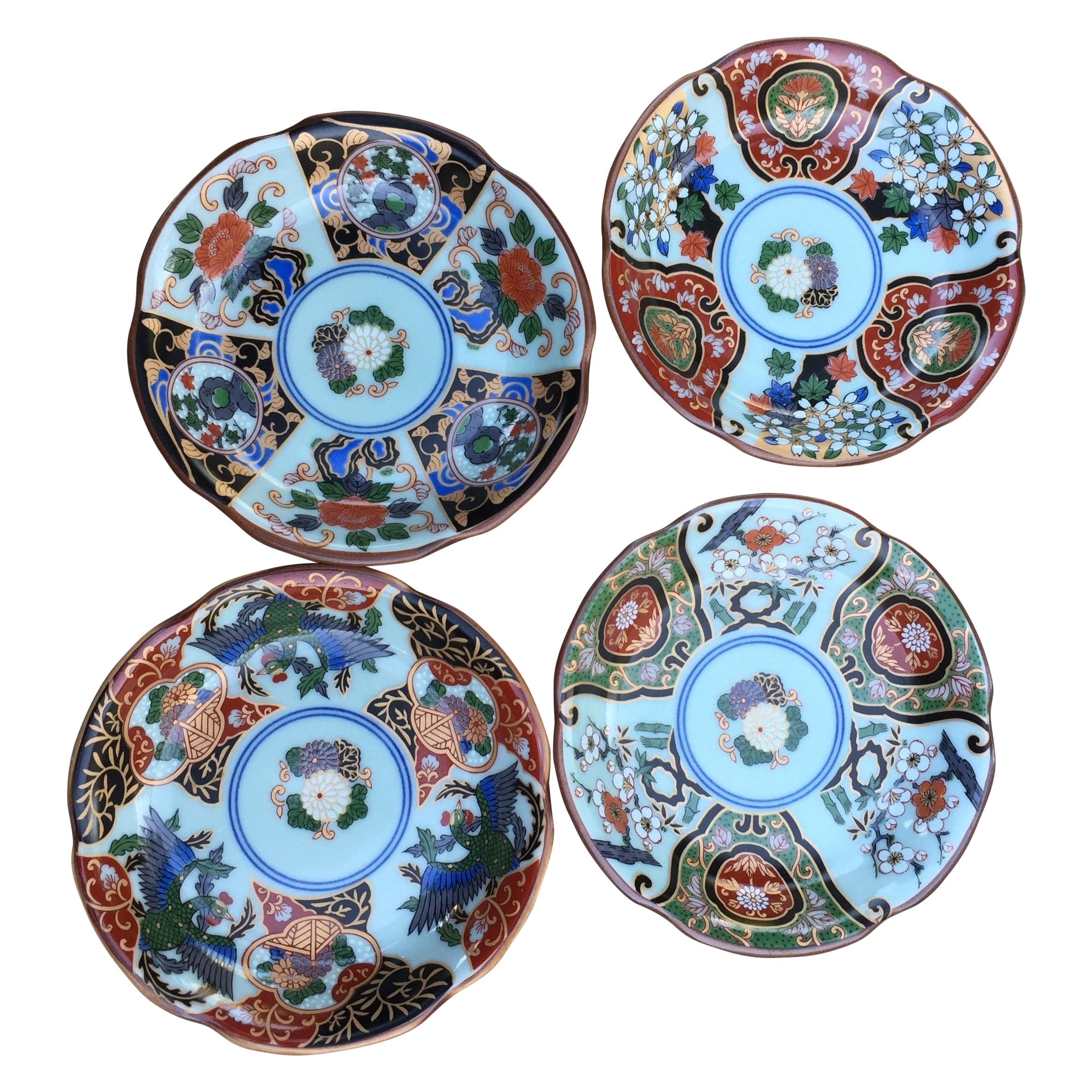 Vintage Japanese Porcelain Side Dishes - Set of 4 | Chairish