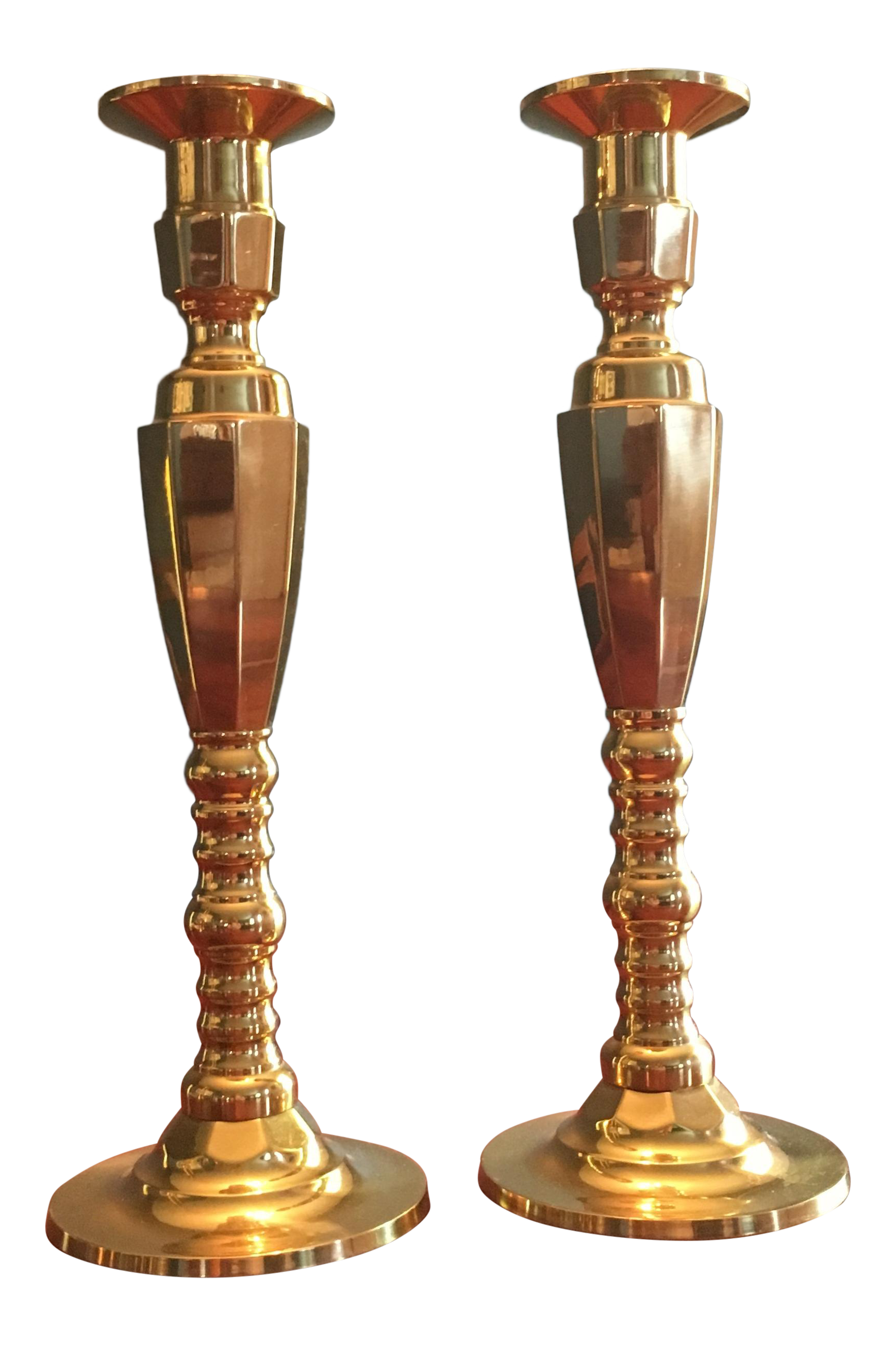 Traditional Brass Altar Candlesticks A Pair Chairish