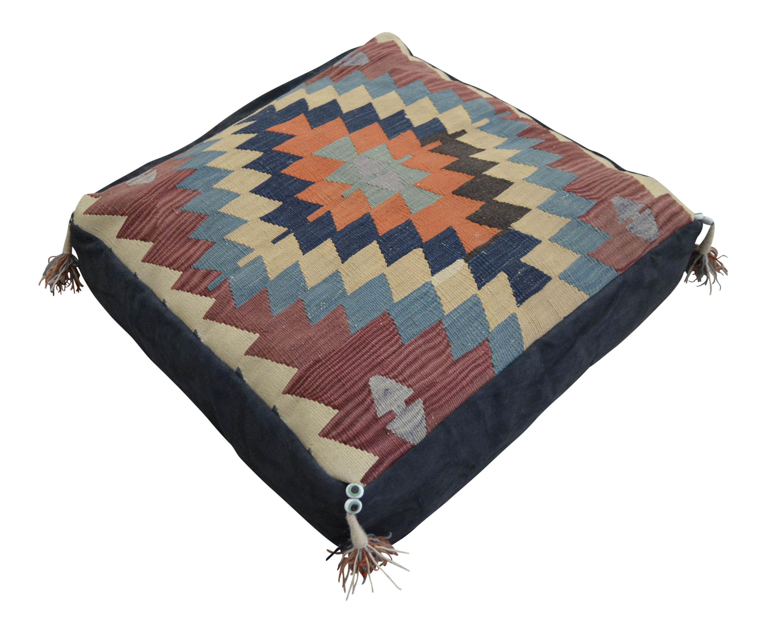Handmade Kilim Rug Floor Cushion Pillow Cover - 24? X 24? Chairish