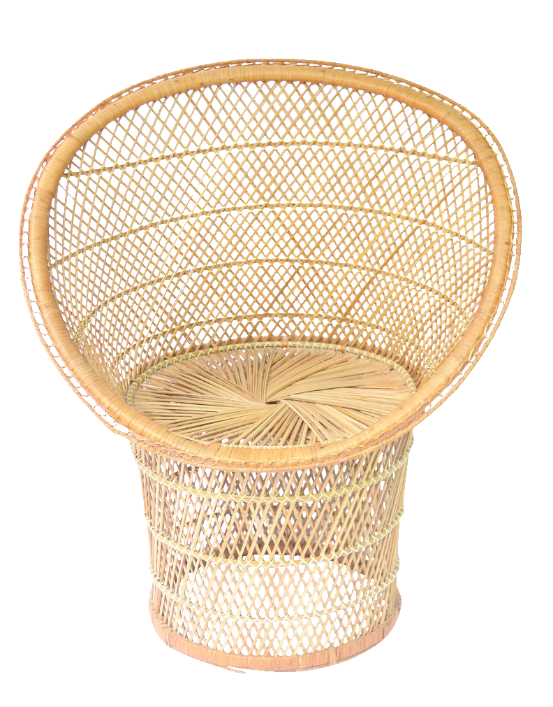 Bohemian Rattan Peacock Accent Chair Chairish