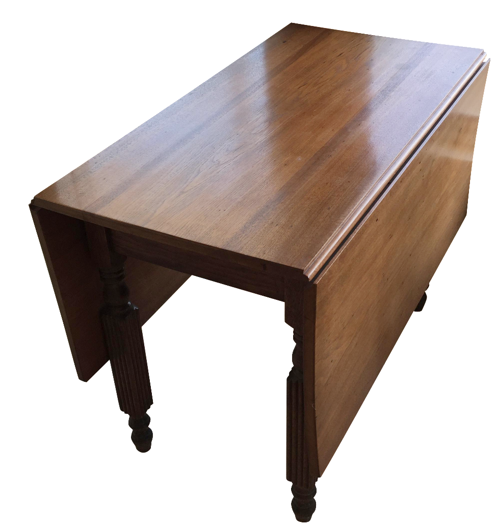 Black Walnut Drop-Leaf Table | Chairish