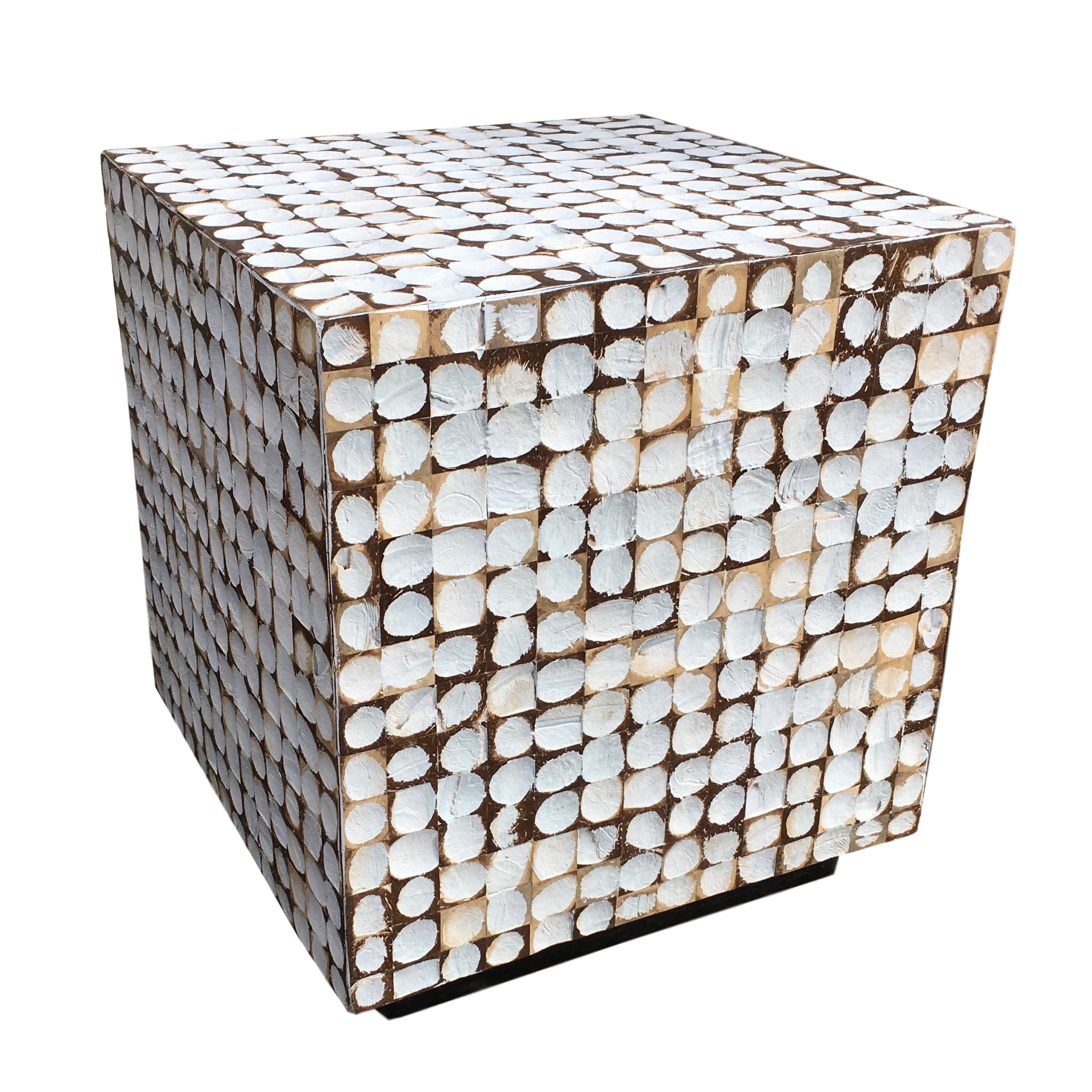 Dimpled Wooden Cube Table Chairish